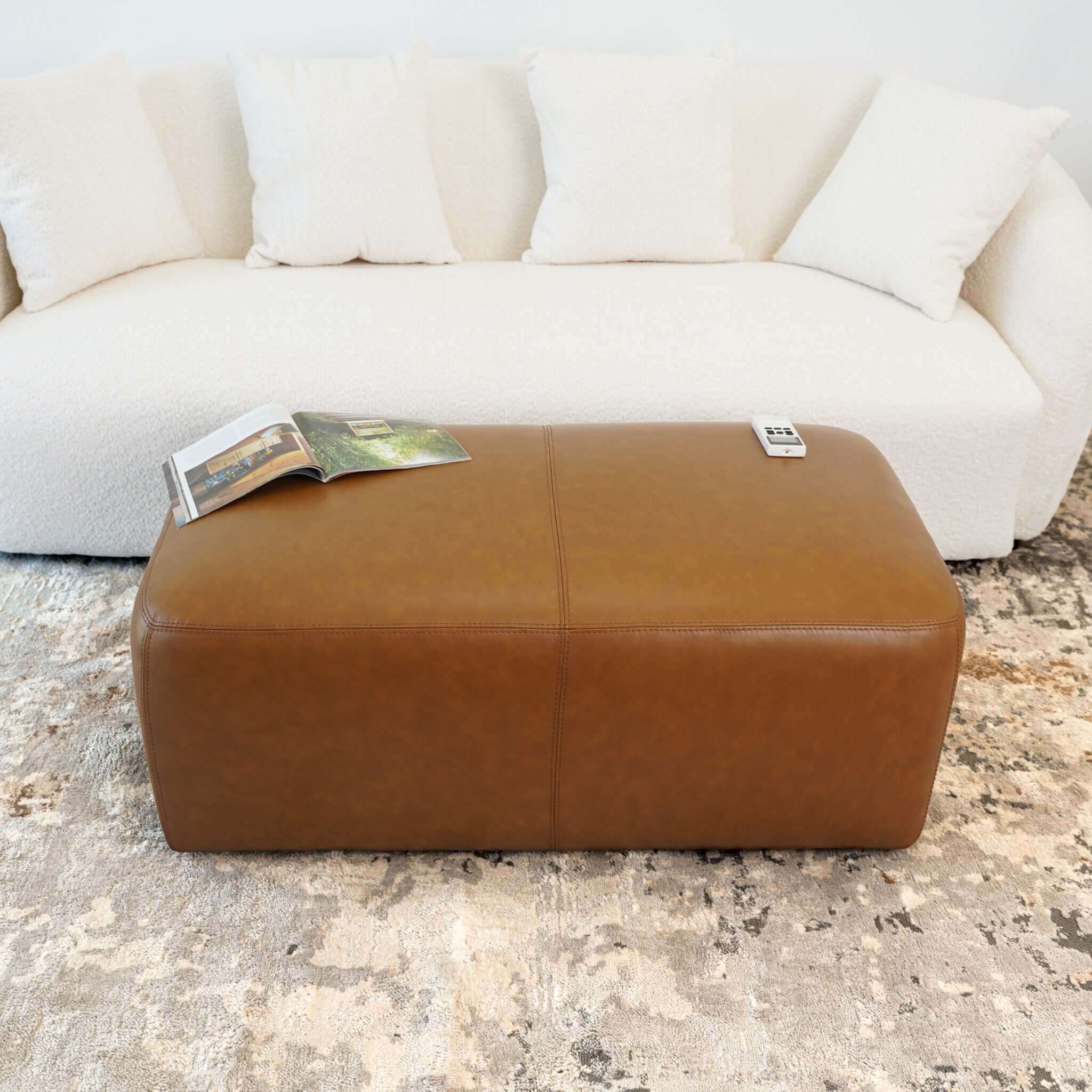 Bowman Leather Ottoman