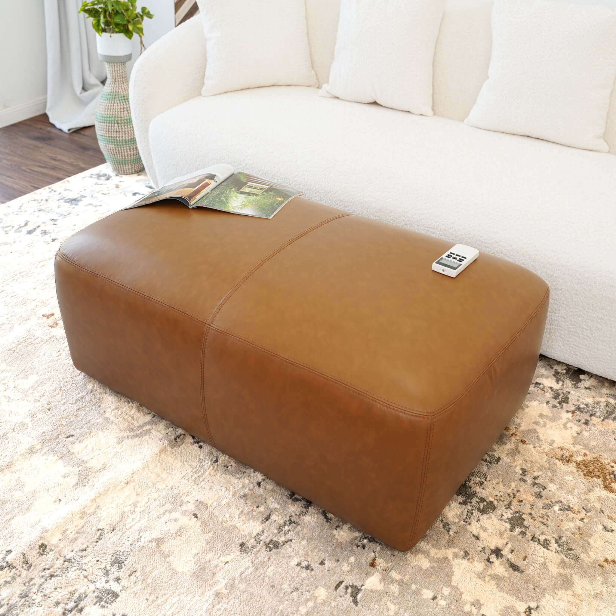 Bowman Leather Ottoman