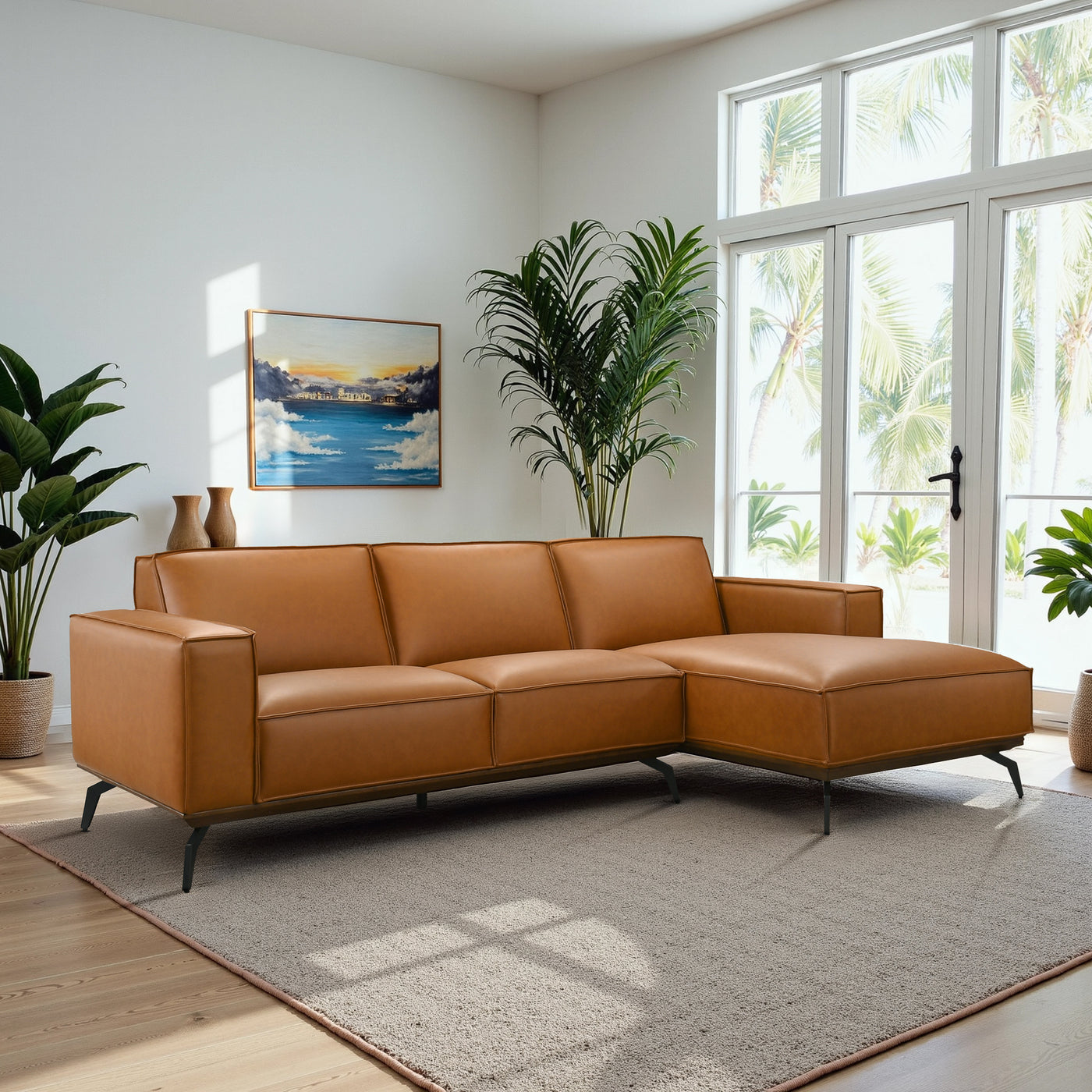 Brandon Vegan Leather Sectional Sofa