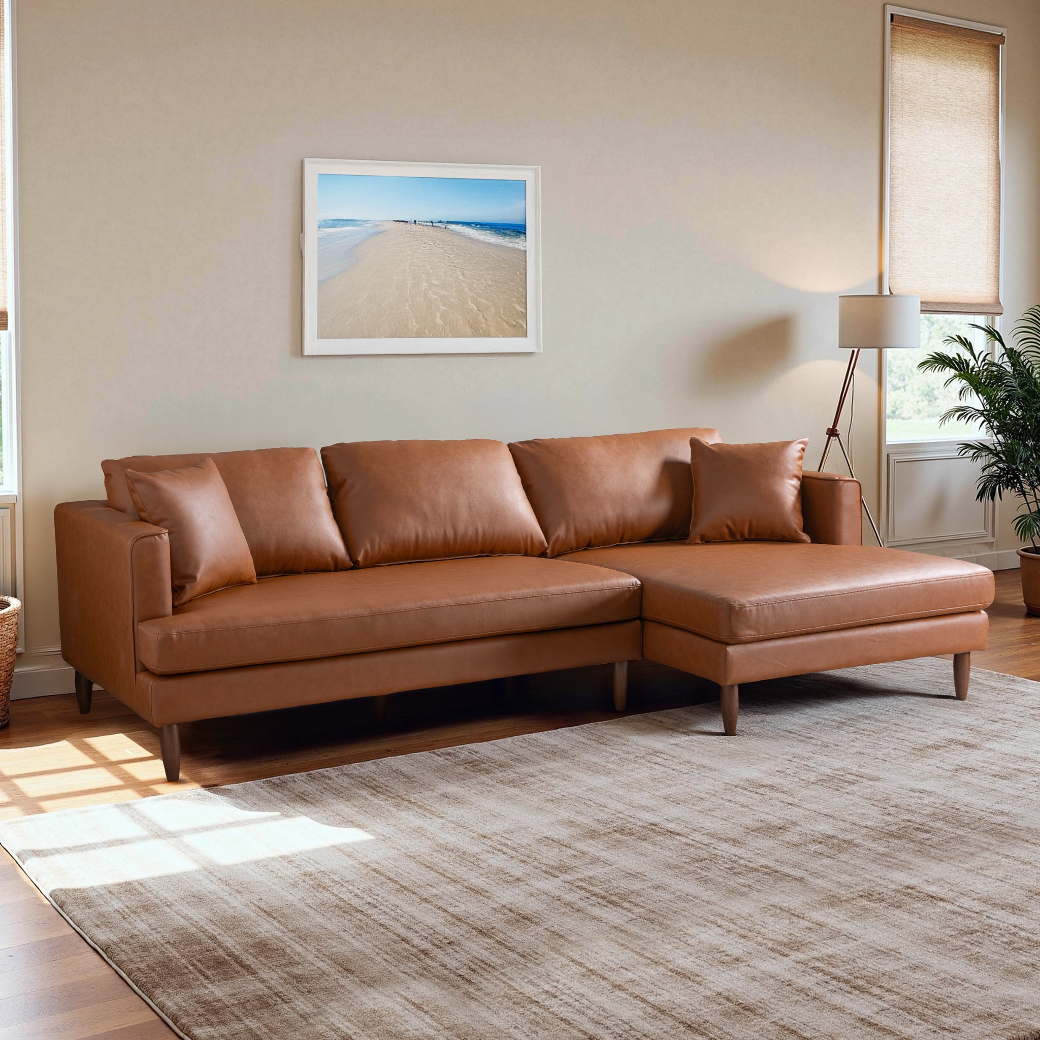 Broome Vegan Leather Sectional Sofa - New York Modern Furniture