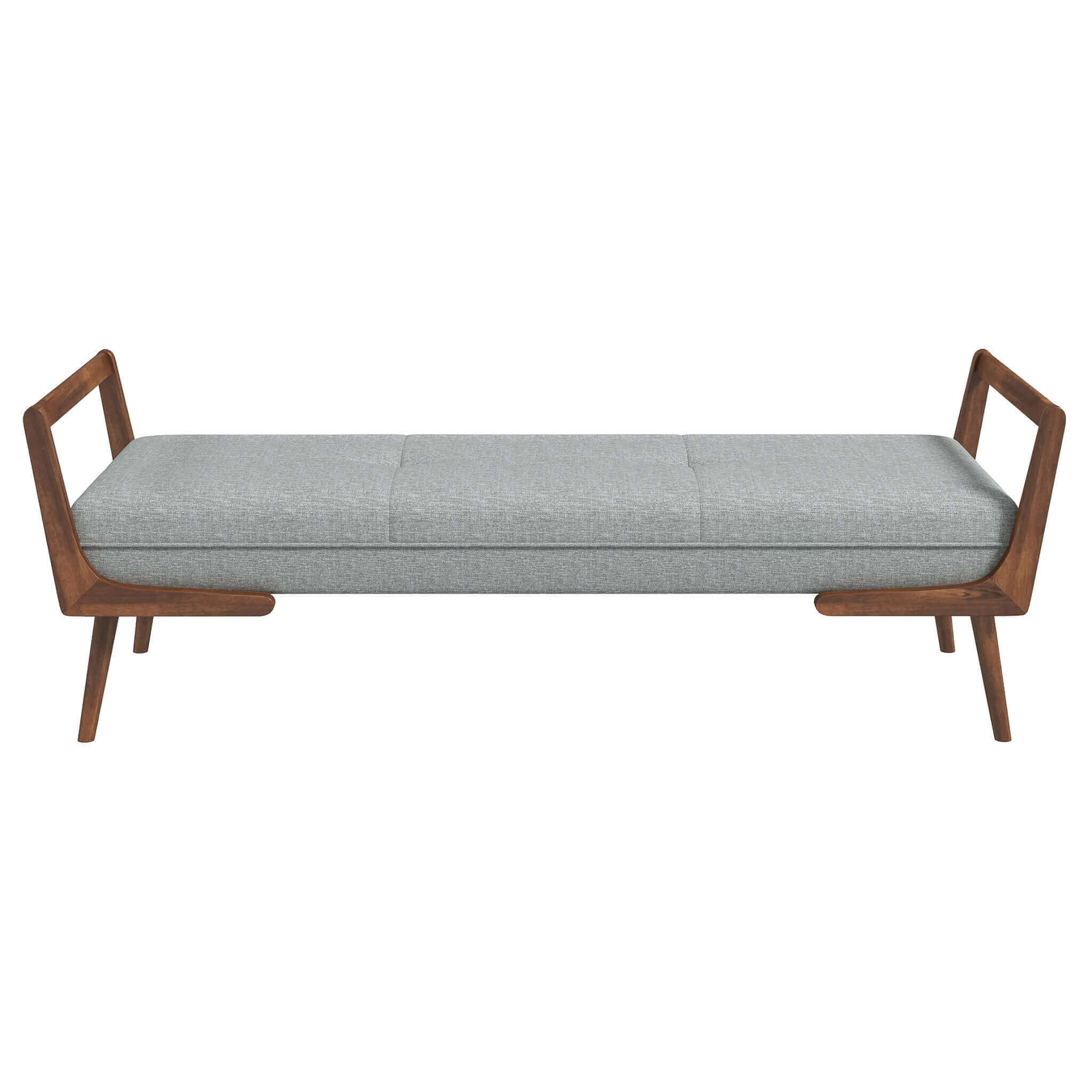 Delta Grey Linen Bench - New York Modern Furniture