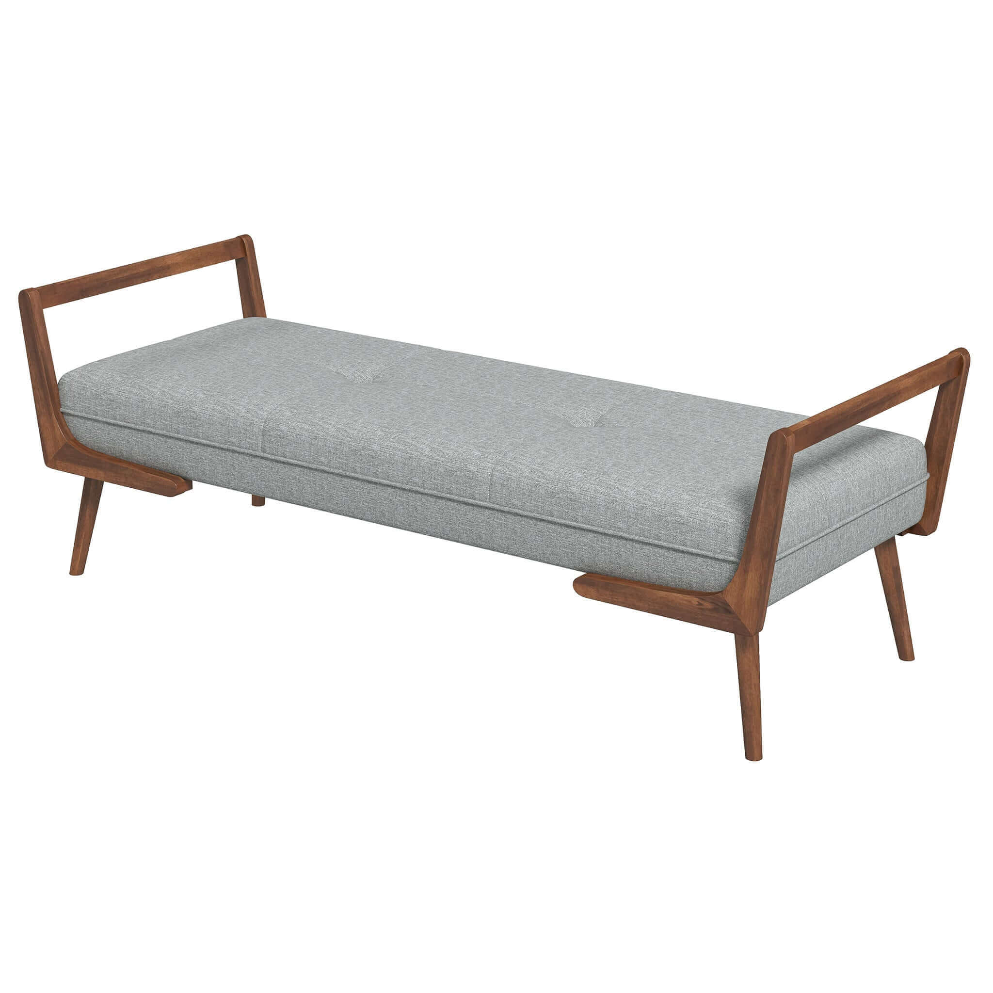 Delta Grey Linen Bench - New York Modern Furniture