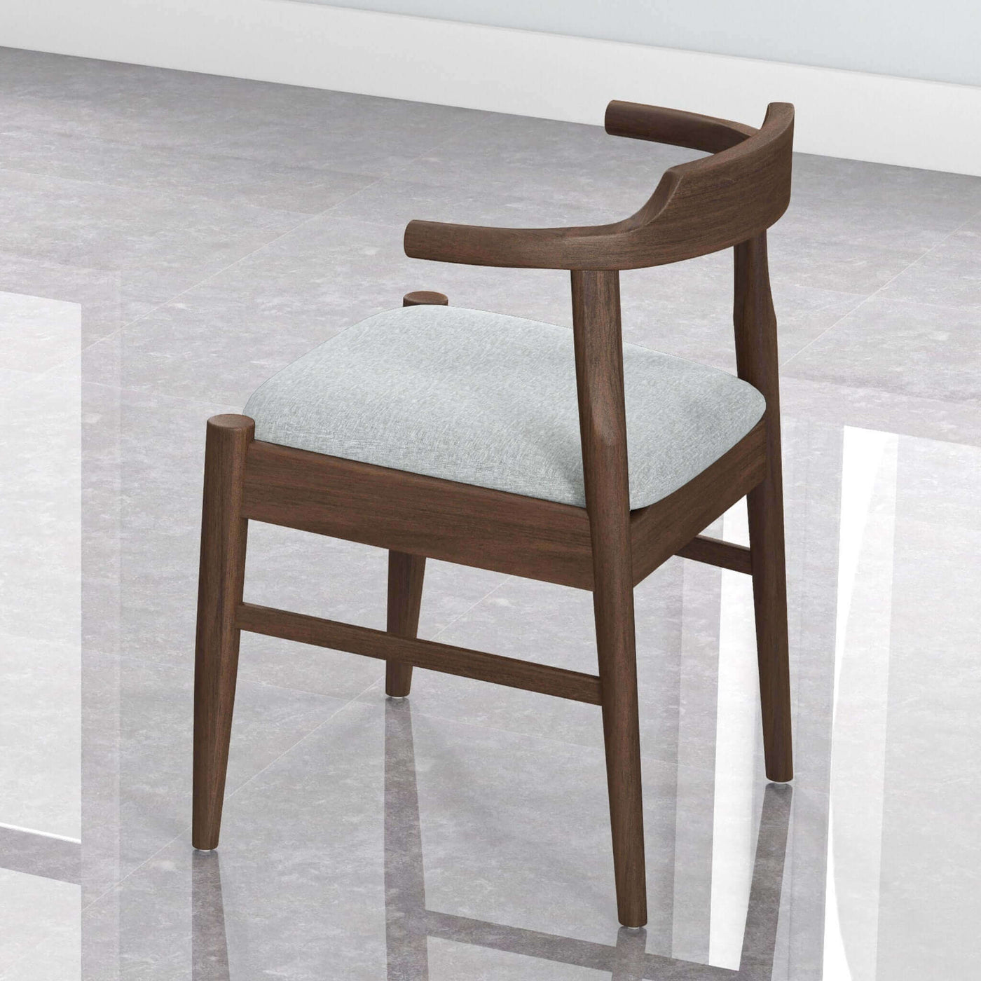 Ericsson Mid-Century Modern Linen Fabric Dining Chair