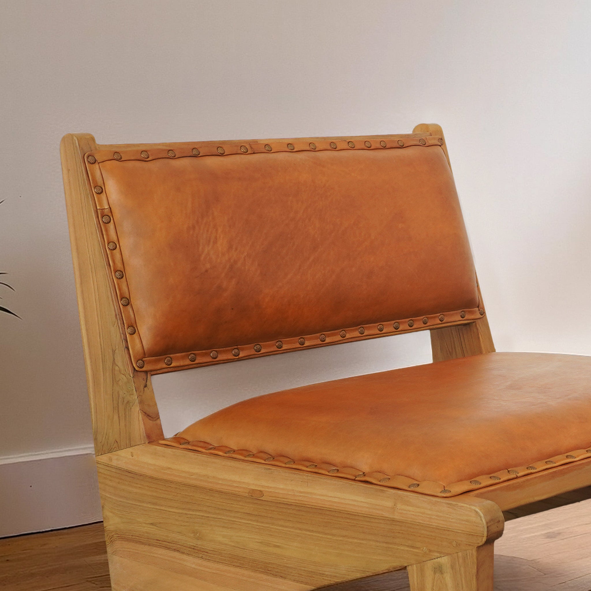 Falcon Tan Leather Lounge Chair - New York Modern