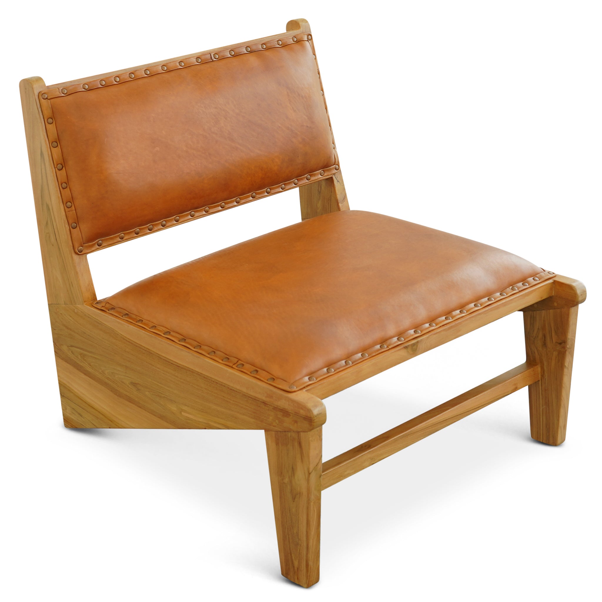 Falcon Tan Leather Lounge Chair - New York Modern