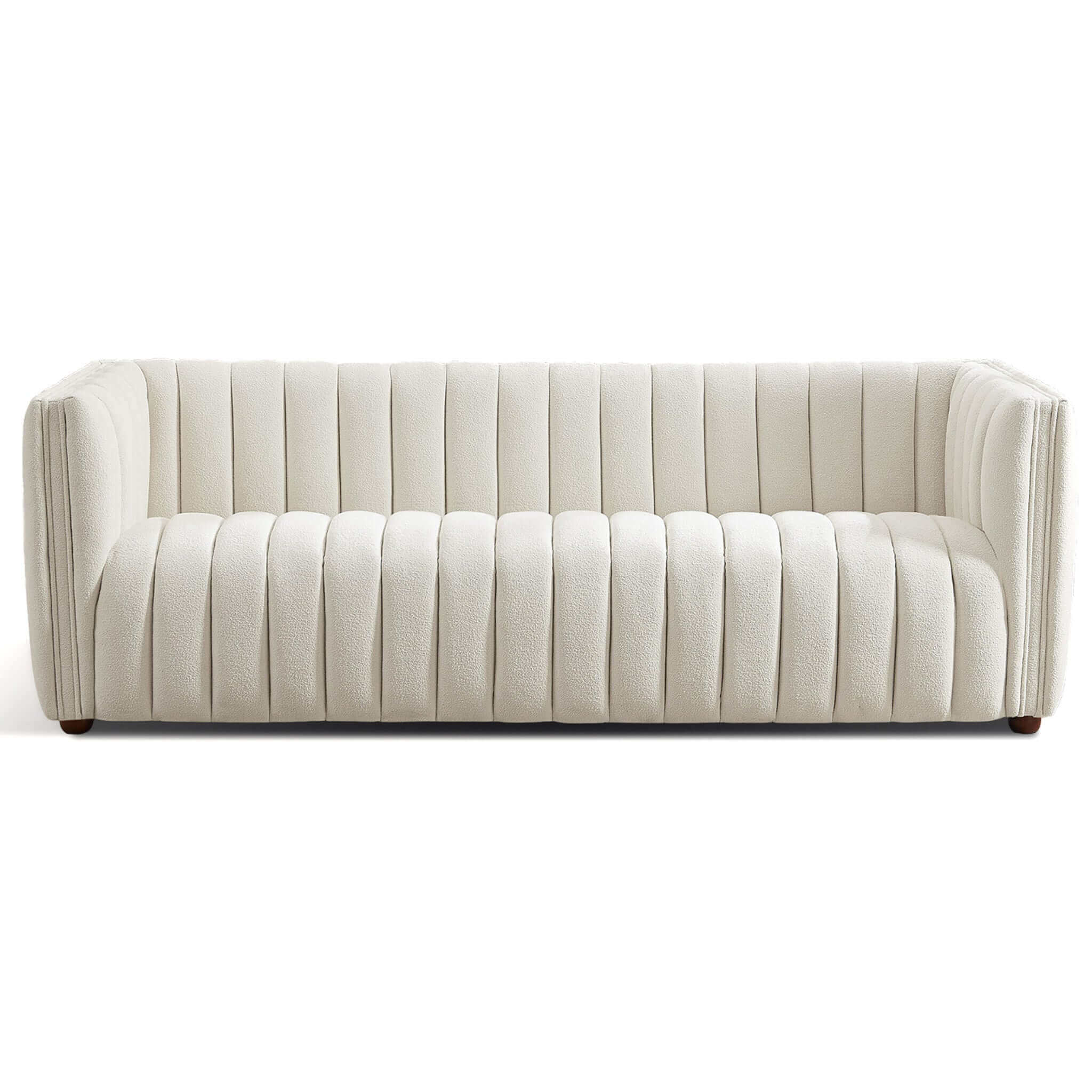Fiske Channel Tufted Modern Boucle Sofa - New York Modern Furniture