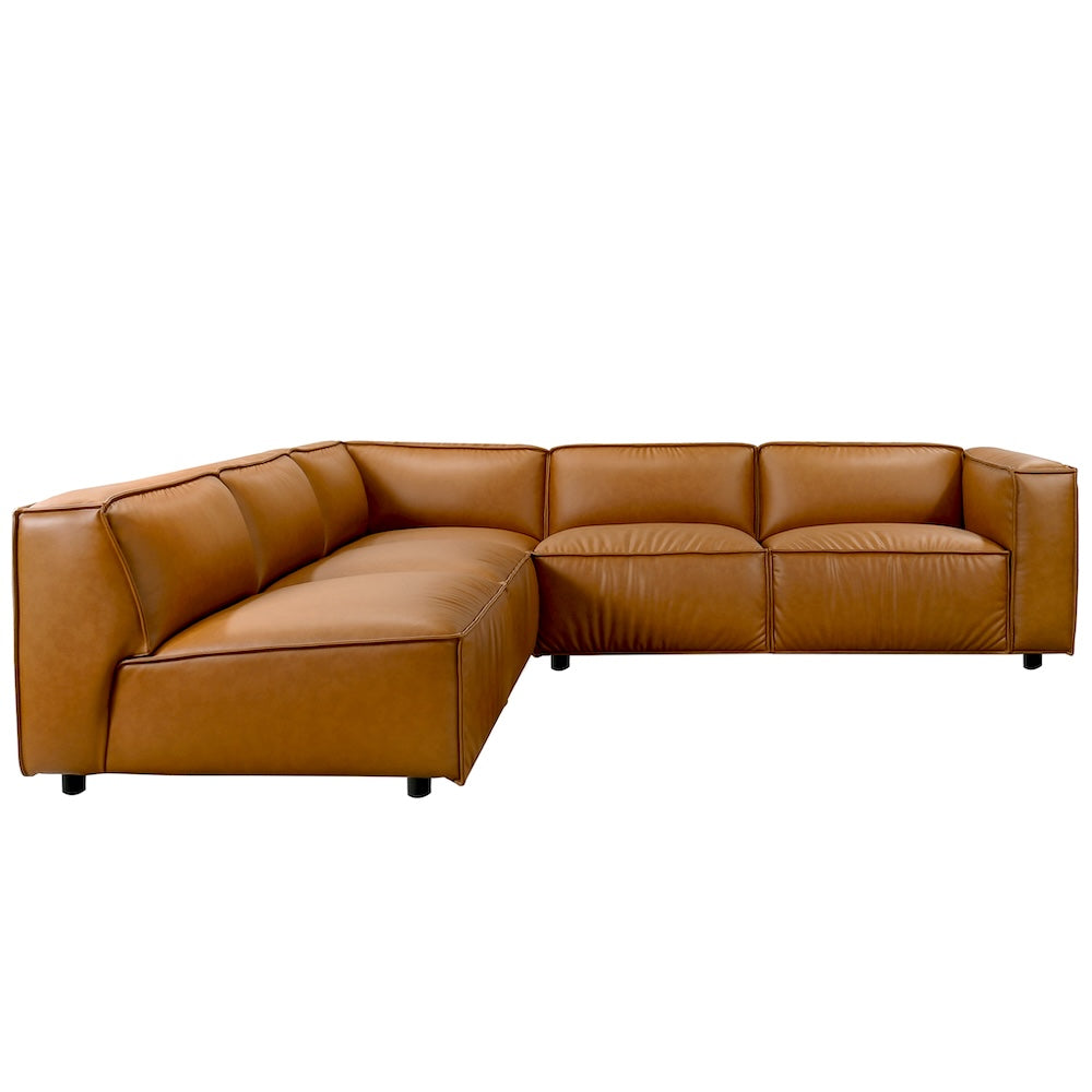 Garland Vegan Leather Corner Sectional Sofa - New York Modern Furniture