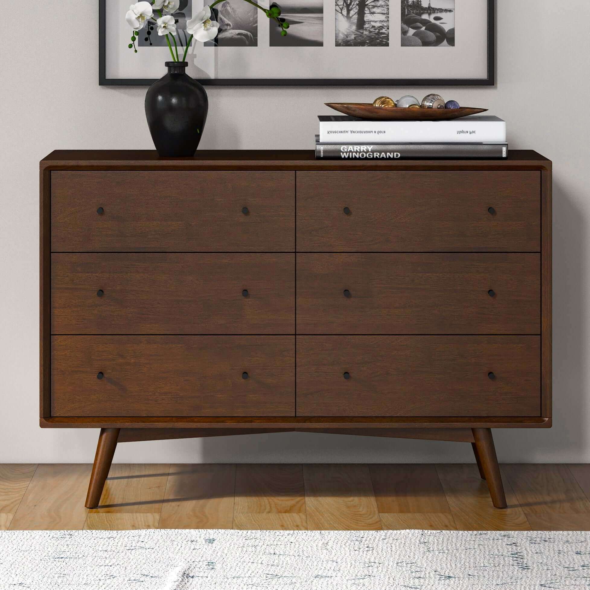 contemporary dresser Luca Dresser (6 Drawers) White