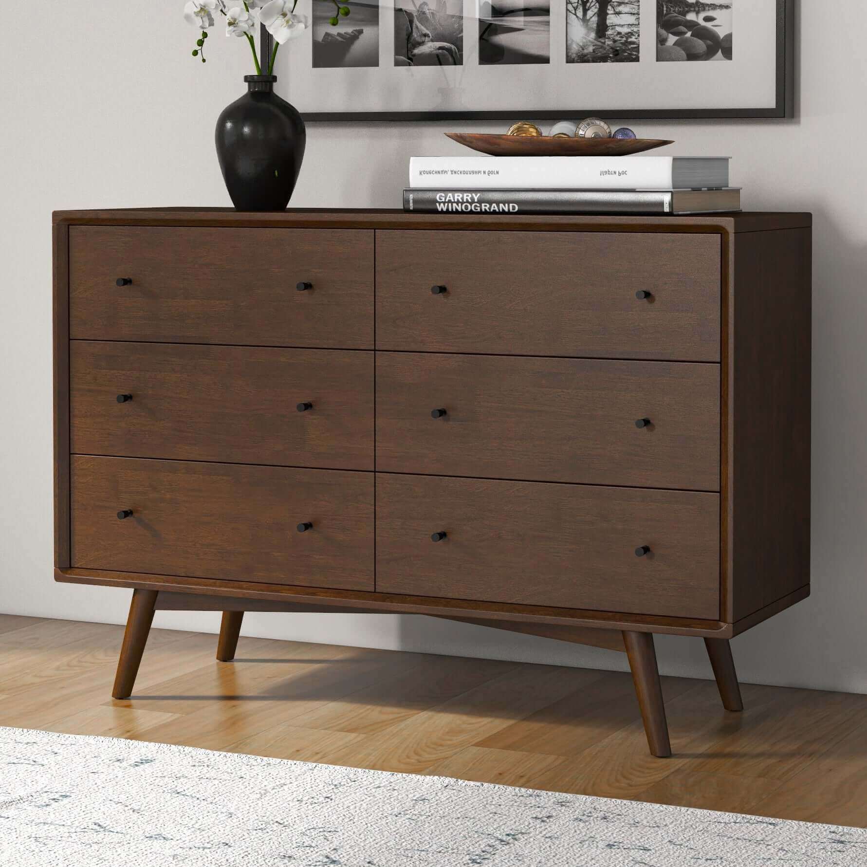 double dresser Babyletto Sprout 6-Drawer Double Dresser Chestnut / Natural main image 0