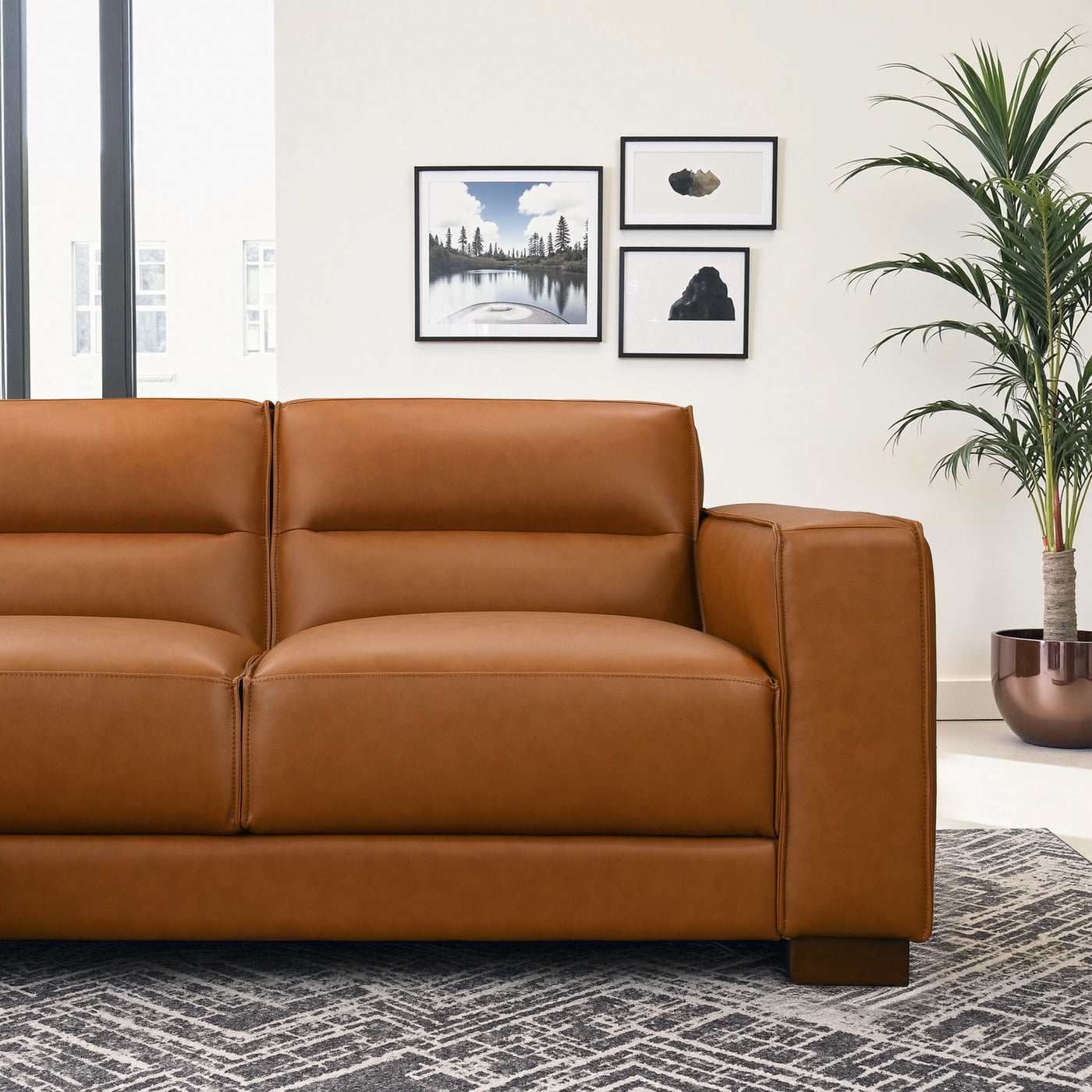 Marion Vegan Leather Sectional Sofa - New York Modern