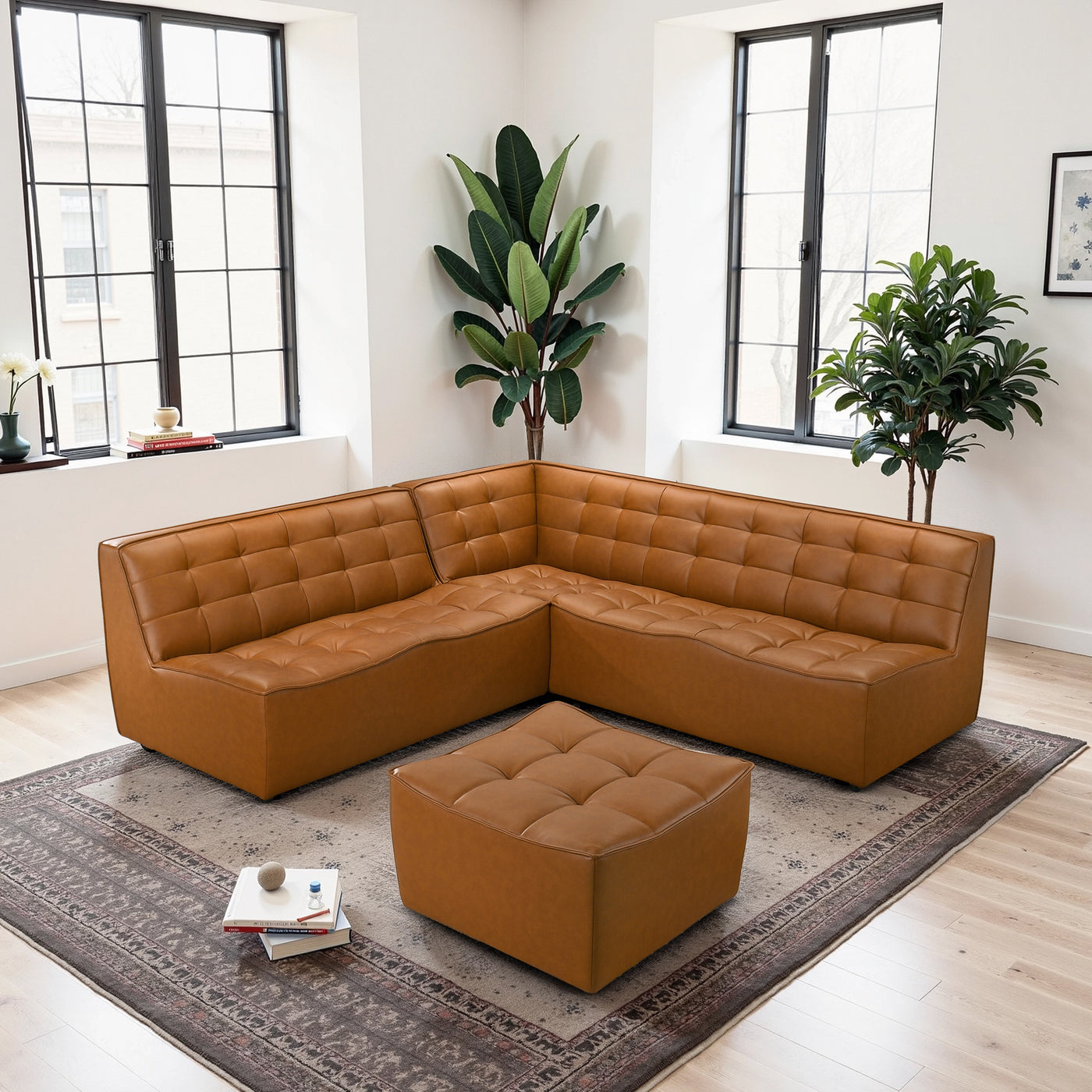 Melbourne Vegan Leather Corner Sectional Sofa - New York Modern Furniture