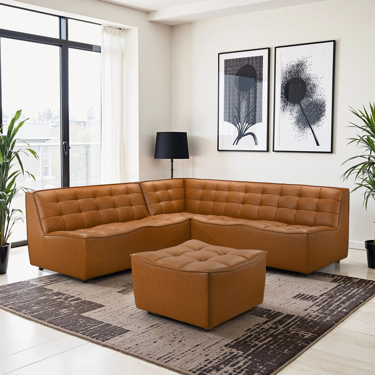 Melbourne Vegan Leather Corner Sectional Sofa - New York Modern Furniture