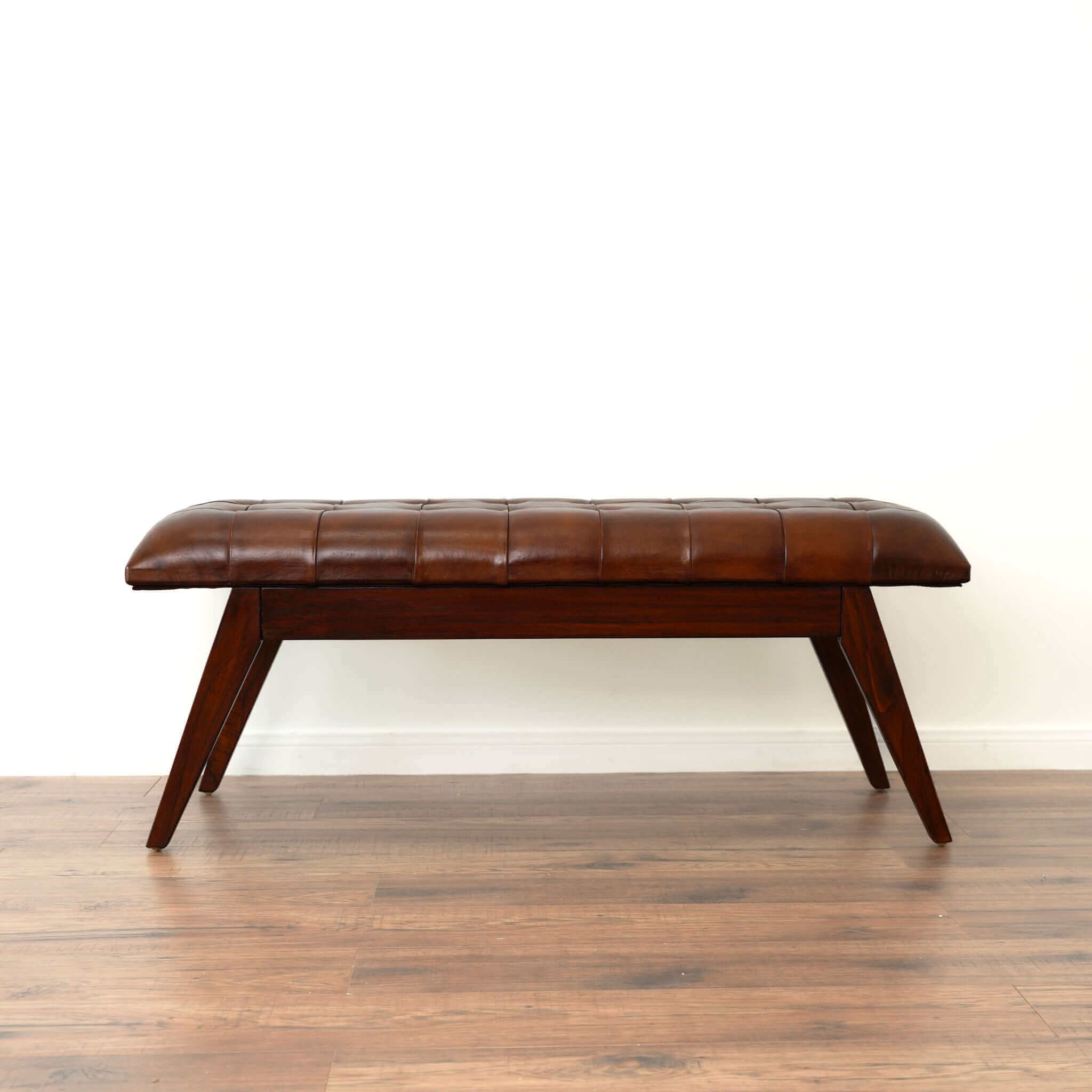 Newstead Cognac Leather Bench