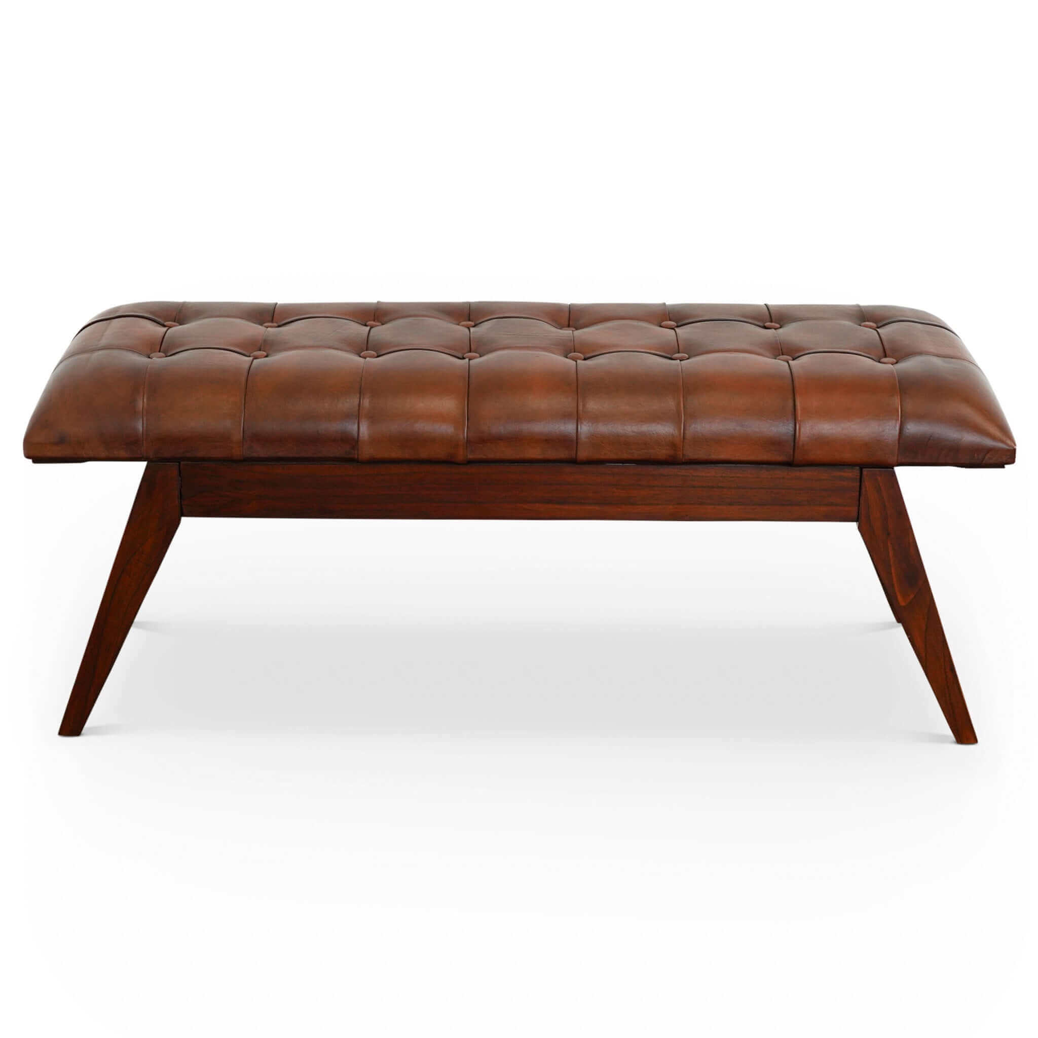 Newstead Cognac Leather Bench