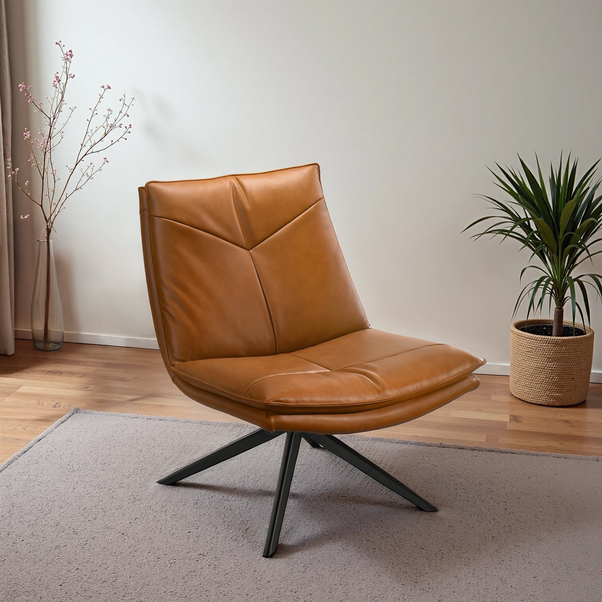 Novi Vegan Leather Swivel Chair - New York Modern Furniture