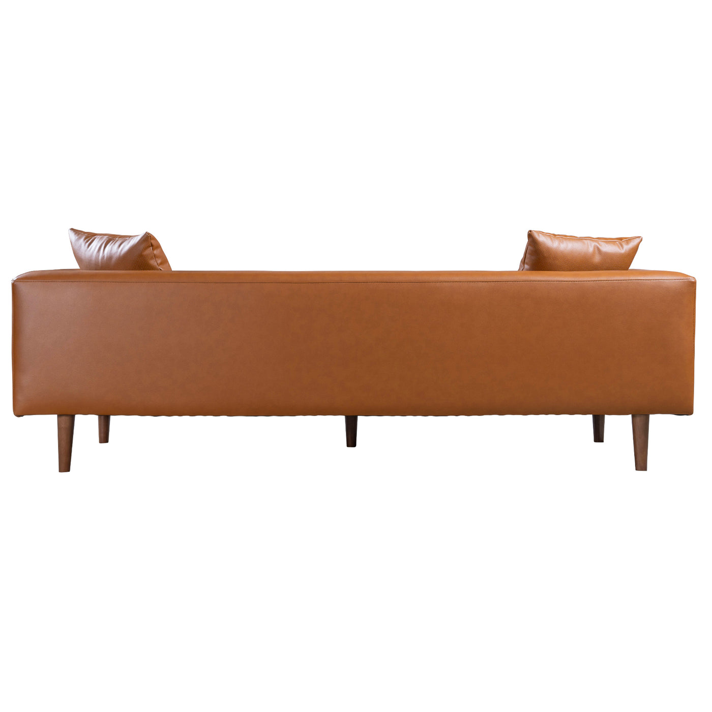 Oriel Cognac Vegan Leather Sofa - New York Modern Furniture