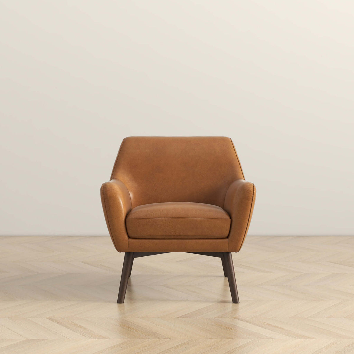 Palen Tan Leather Lounge Chair - New York Modern Furniture