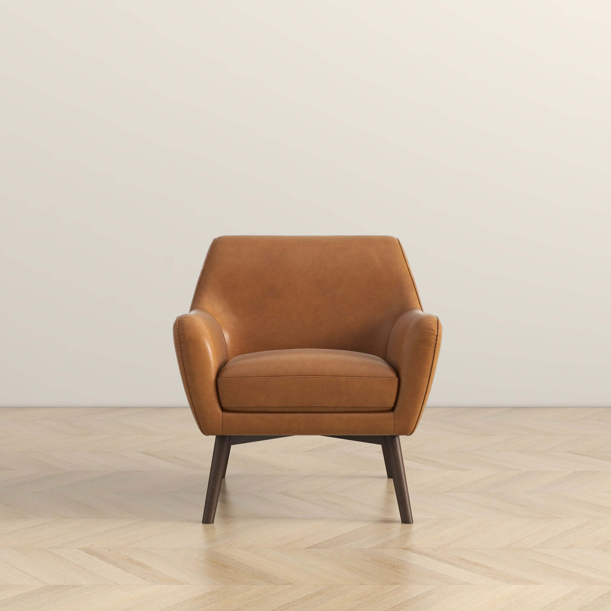 Palen Tan Leather Lounge Chair - New York Modern Furniture