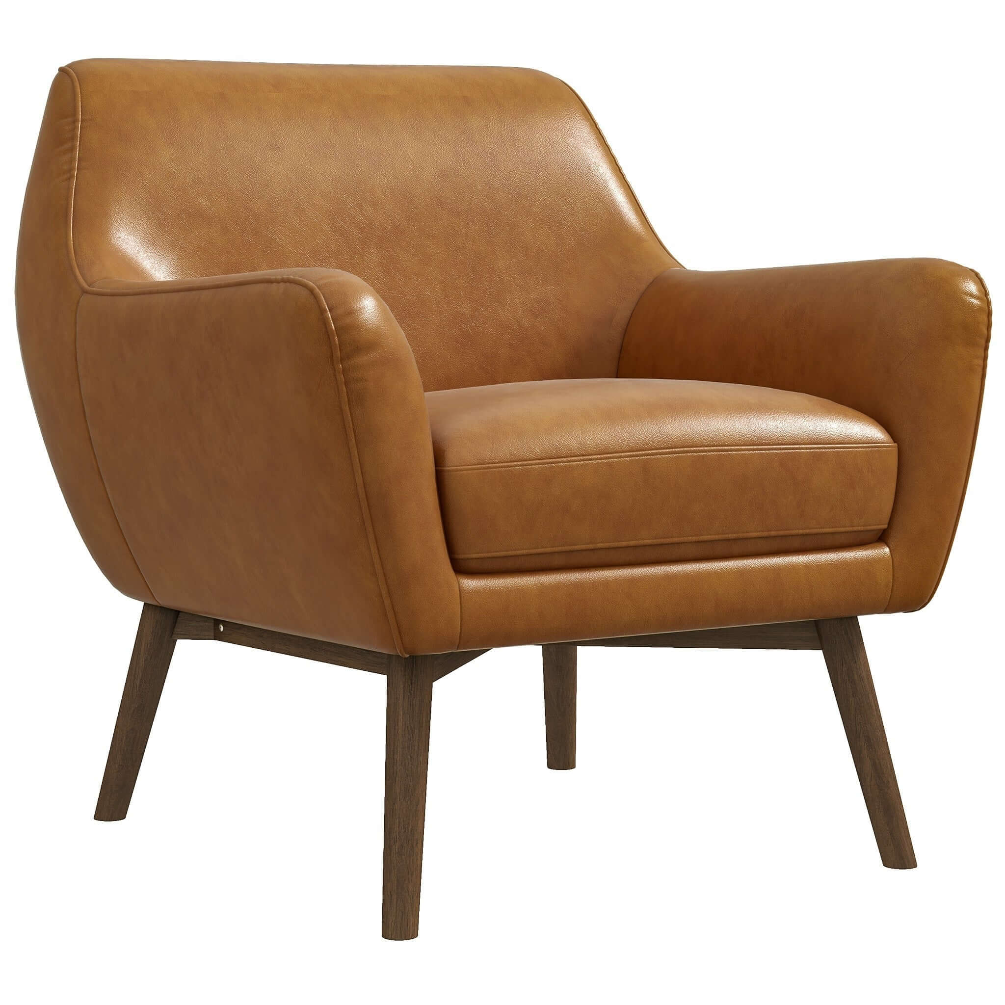 Palen Tan Leather Lounge Chair - New York Modern Furniture
