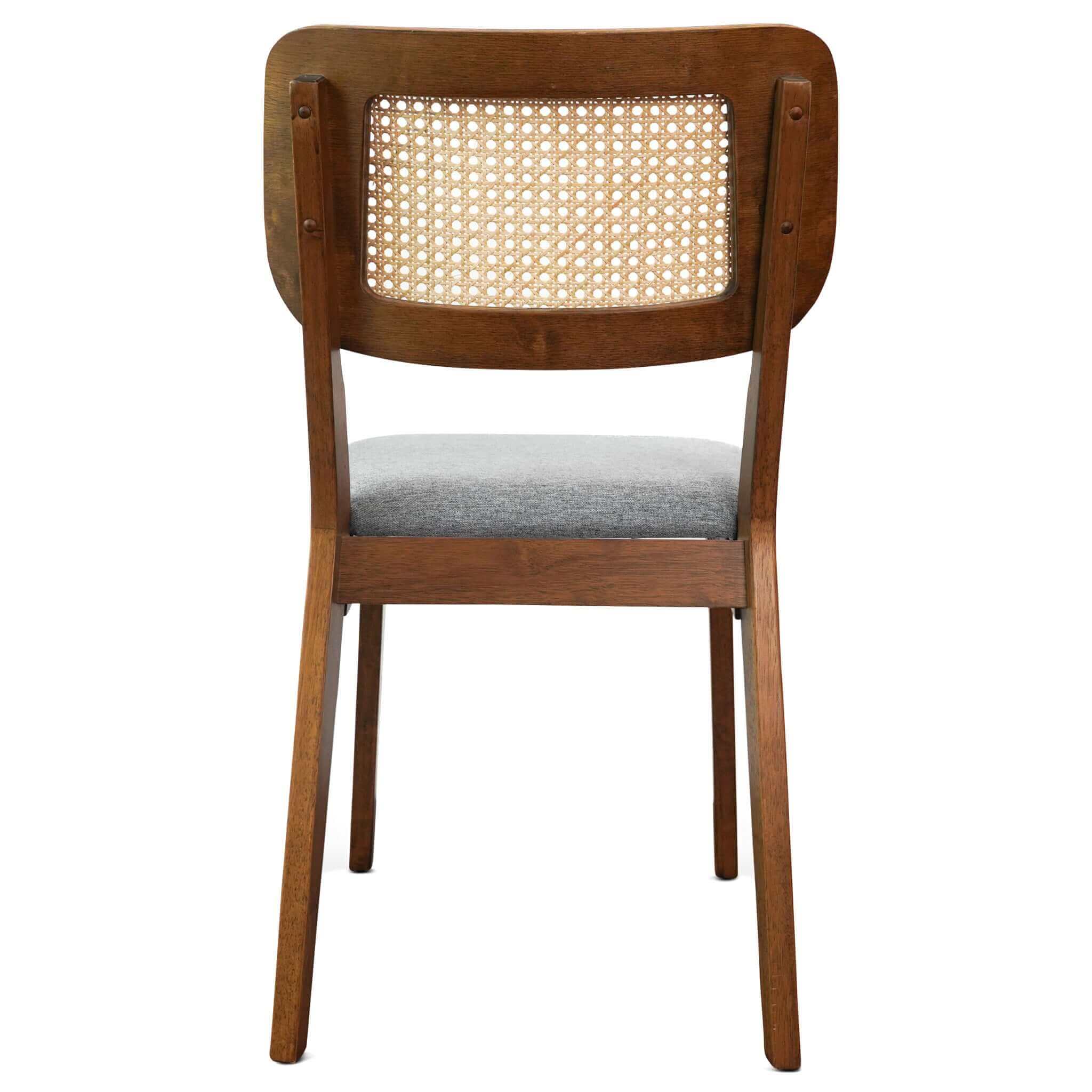 Rattan Grey Linen Dining Chair - New York Modern Furniture