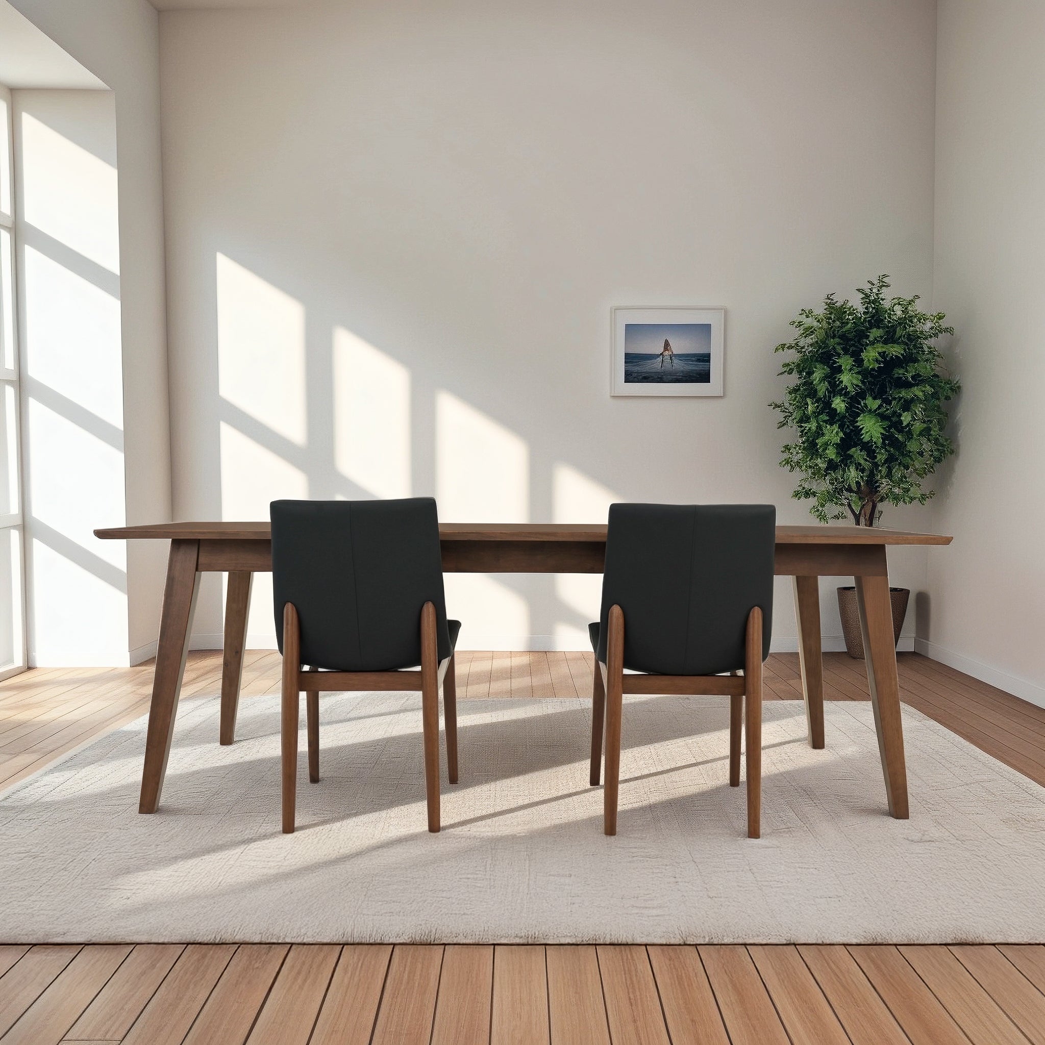 Ronda Modern Dining Chairs with Foam Padded Seat & Easy Clean Vegan Leather - New York Modern Furniture