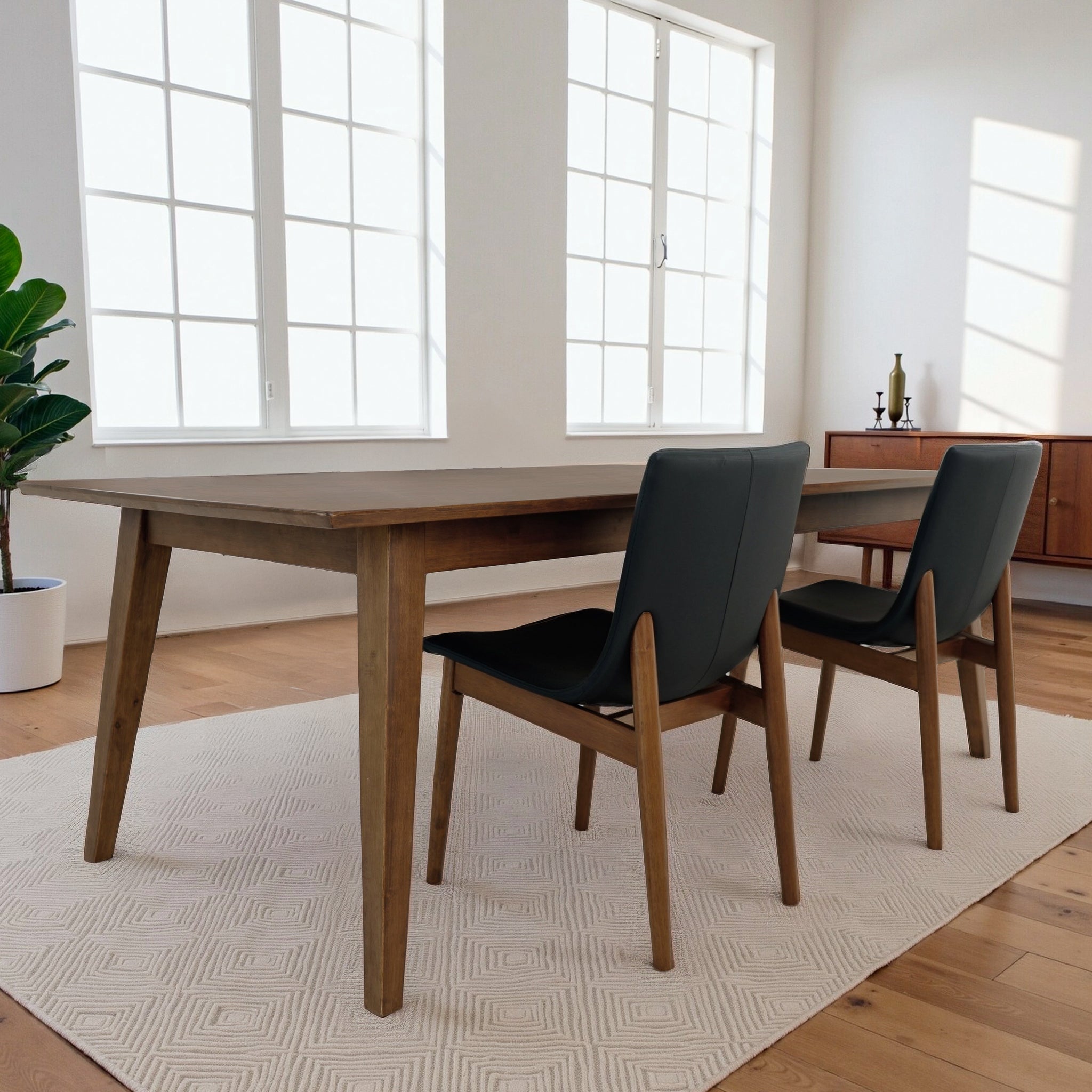 Ronda Modern Dining Chairs with Foam Padded Seat & Easy Clean Vegan Leather - New York Modern Furniture
