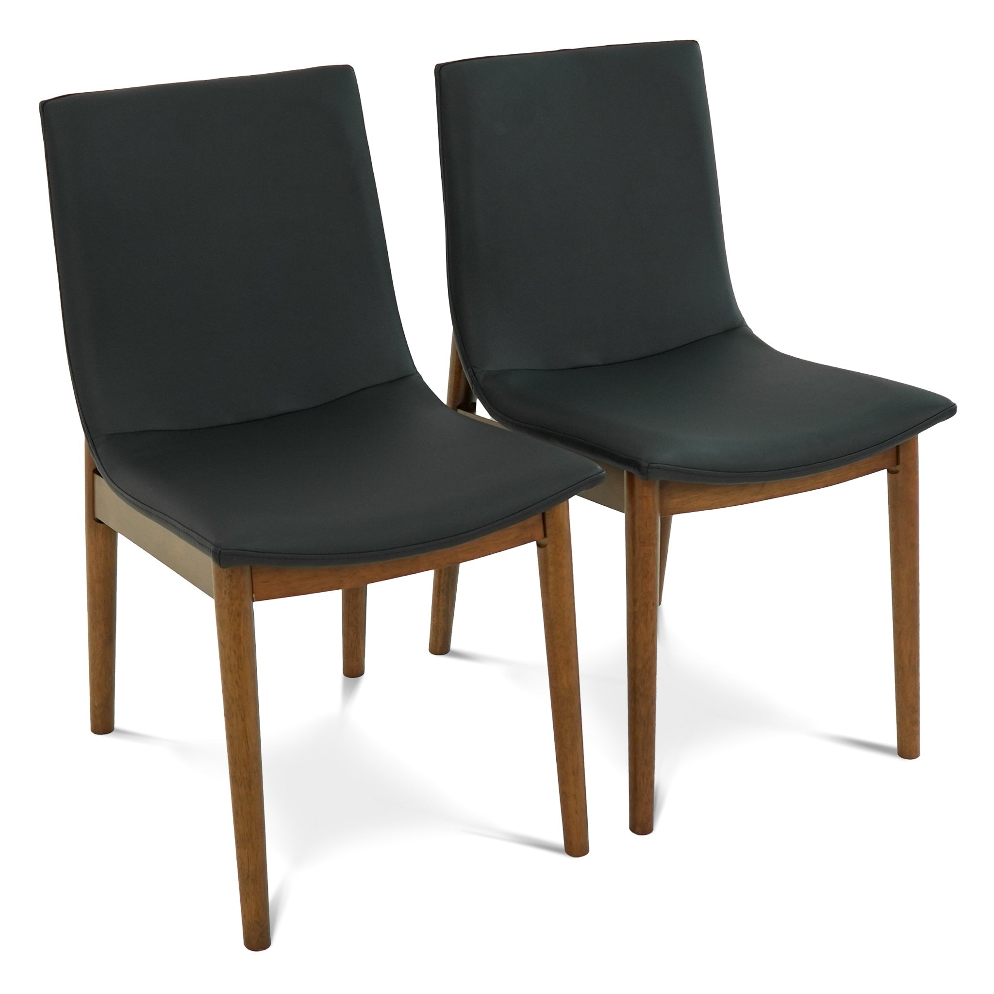 Ronda Modern Dining Chairs with Foam Padded Seat & Easy Clean Vegan Leather - New York Modern Furniture