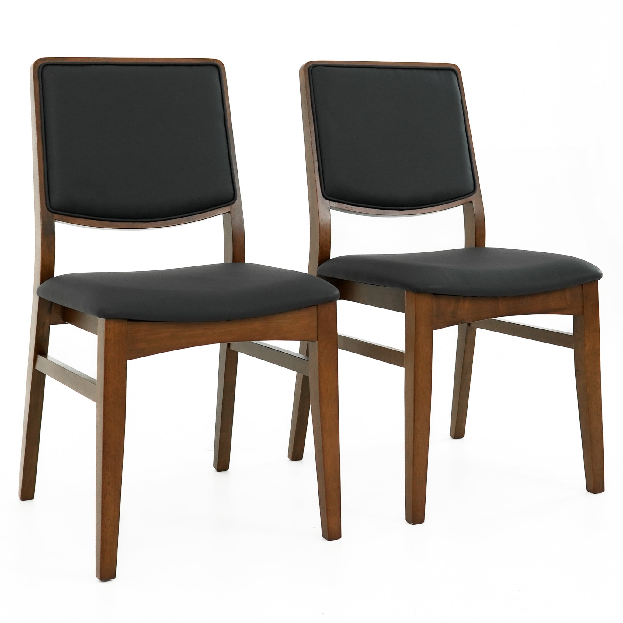 Sienna Modern & Stylish Vegan Leather Uphoholstered Solid Wood Dining Chairs - New York Modern Furniture