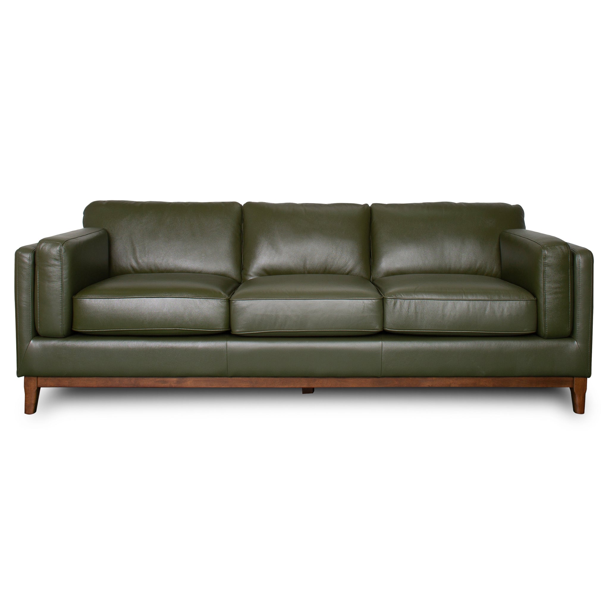 Simi Mid-Century Modern Style Premium Leather Sofa - New York Modern Furniture