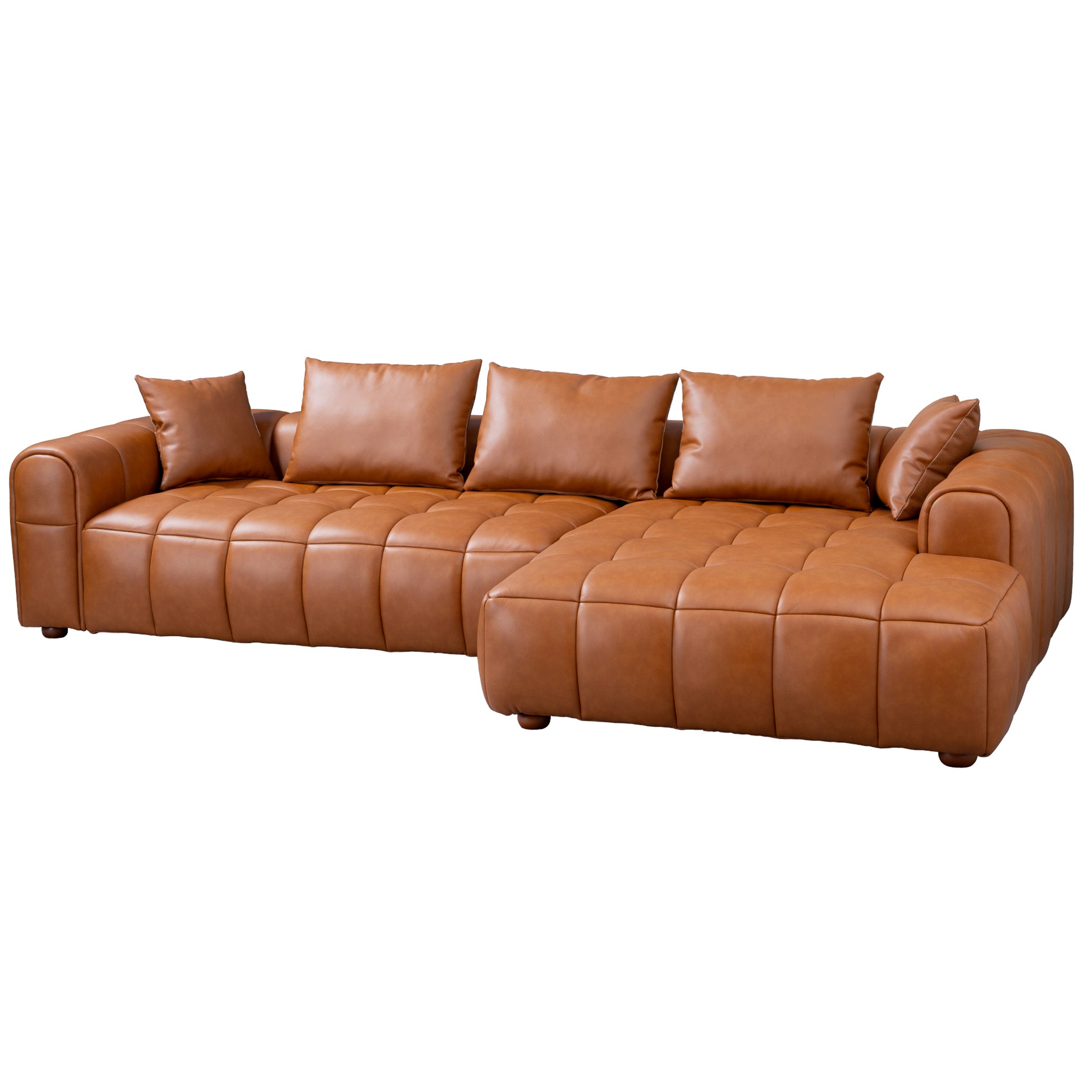 Sofia Composite Leather Sectional Sofa - New York Modern Furniture