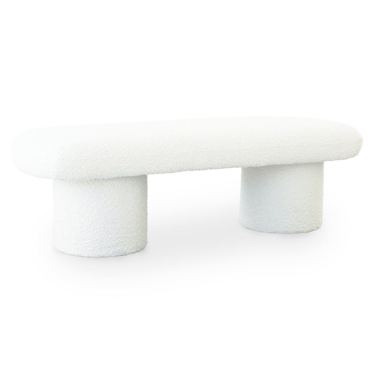 New York Modern Furniture - Terrace Ivory Boucle Bench