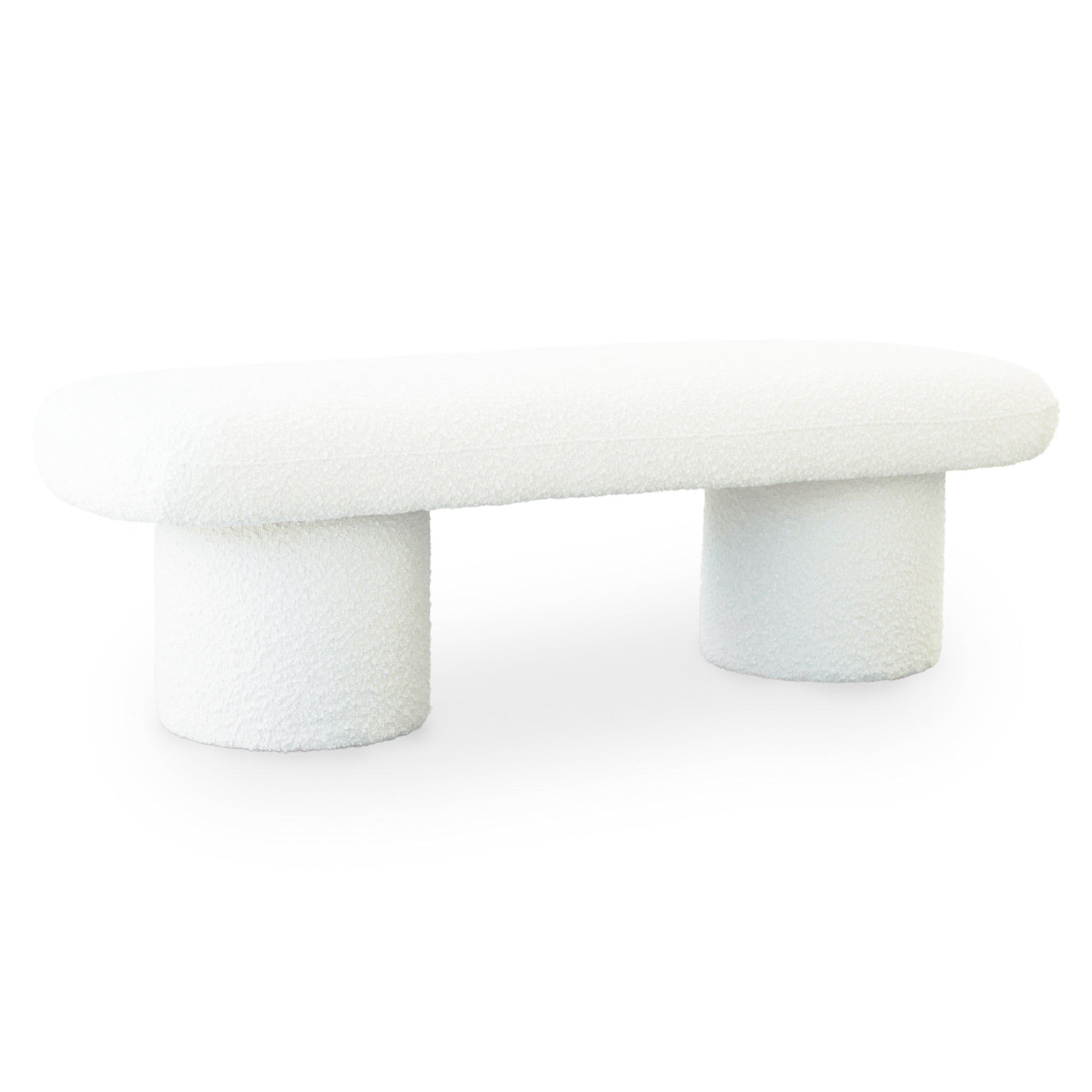 New York Modern Furniture - Terrace Ivory Boucle Bench