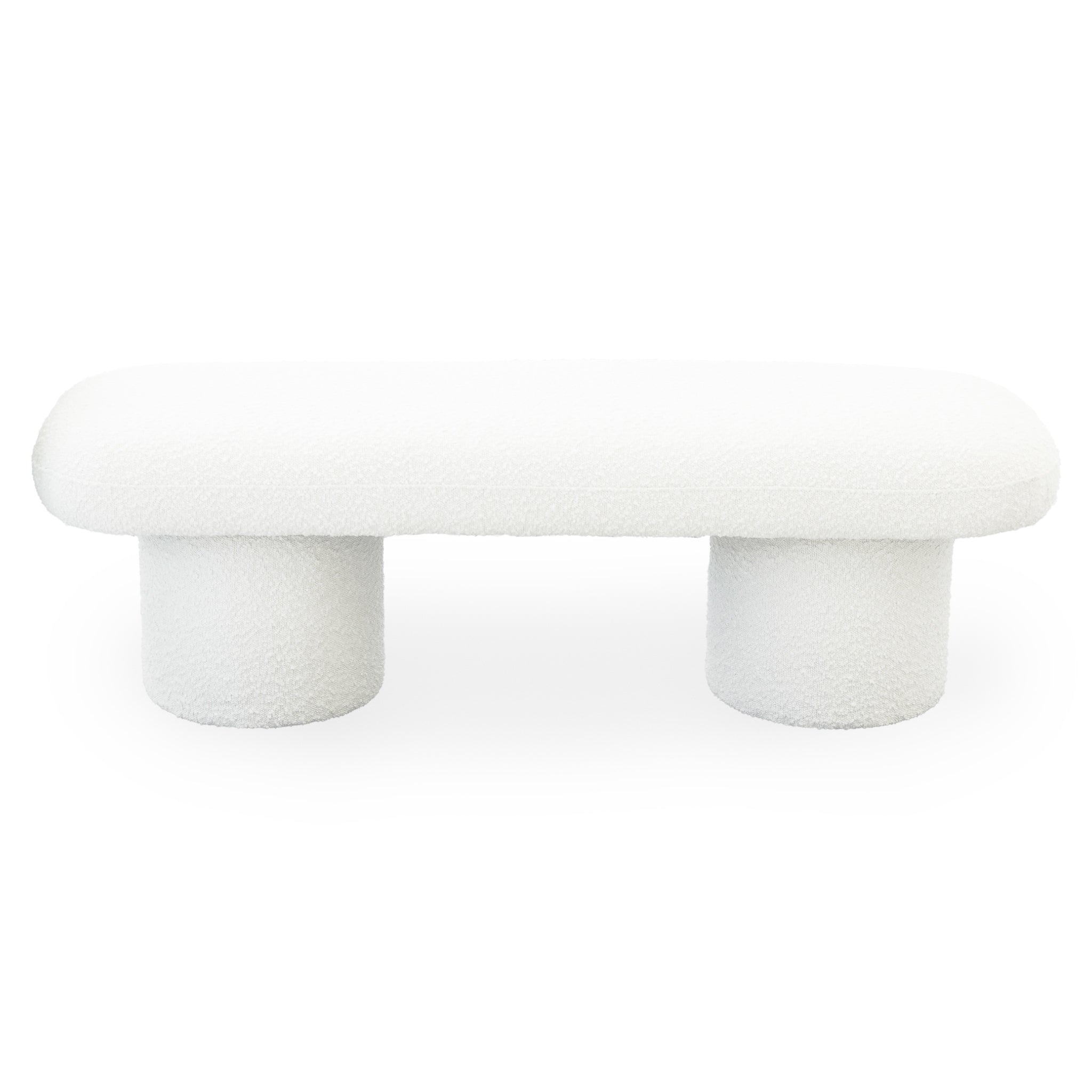 New York Modern Furniture - Terrace Ivory Boucle Bench