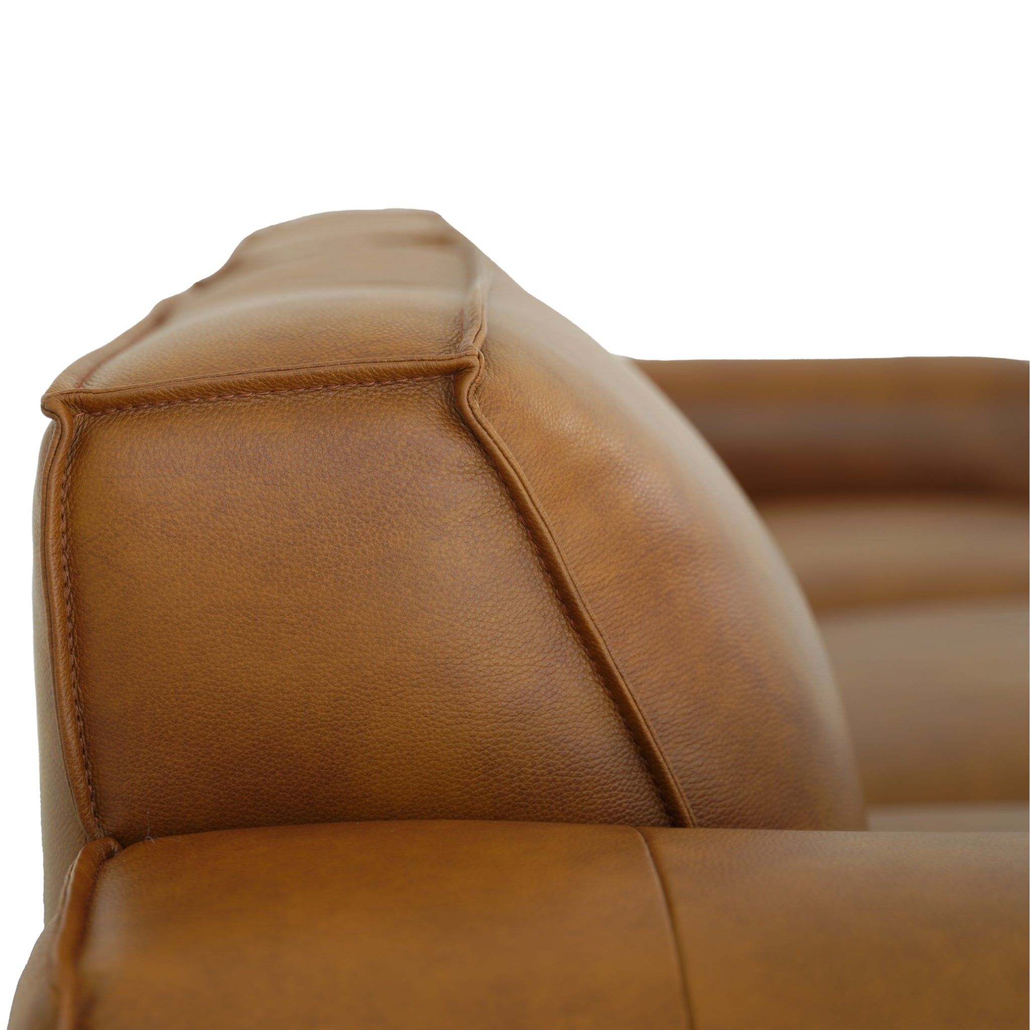 Urban Tan Leather Sofa - New York Modern