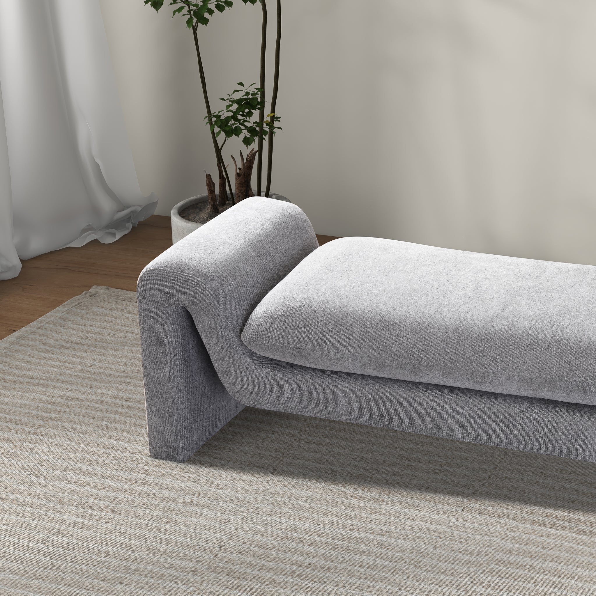 Verona Boucle Bench - New York Modern Furniture