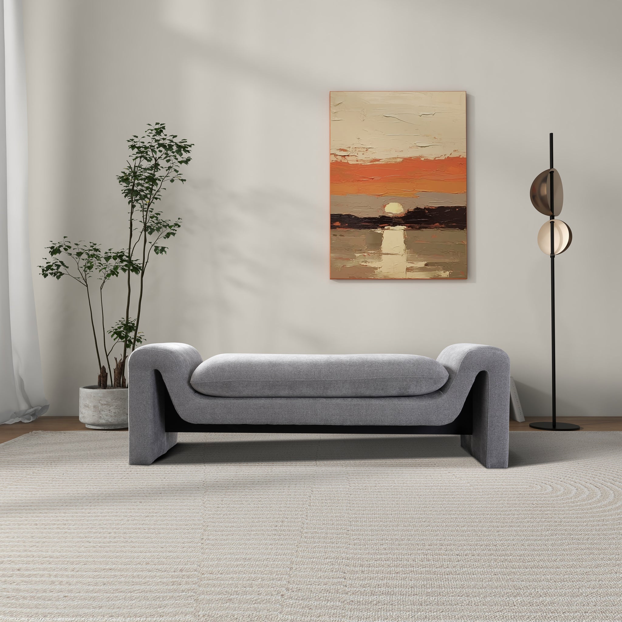 Verona Boucle Bench - New York Modern Furniture