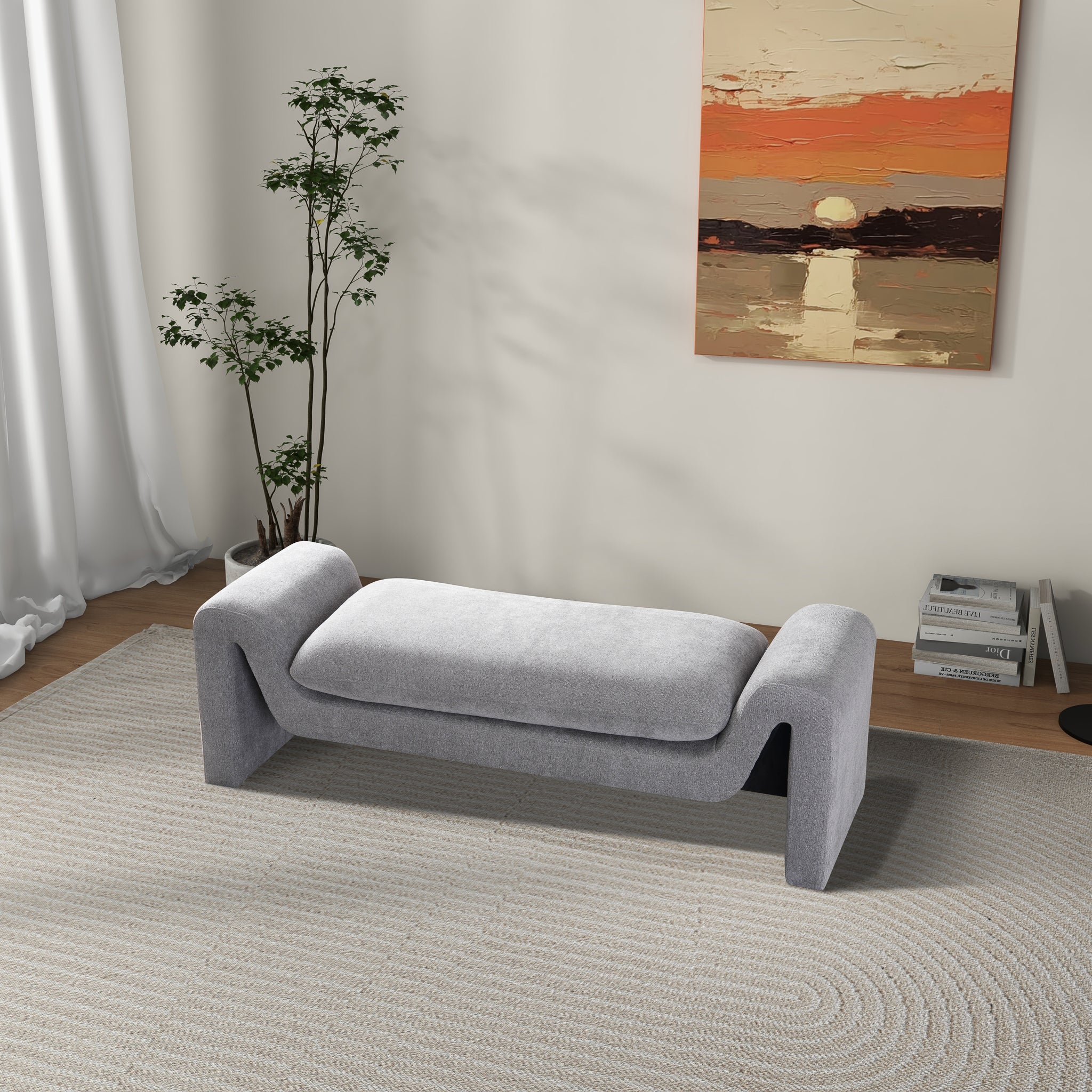 Verona Boucle Bench - New York Modern Furniture