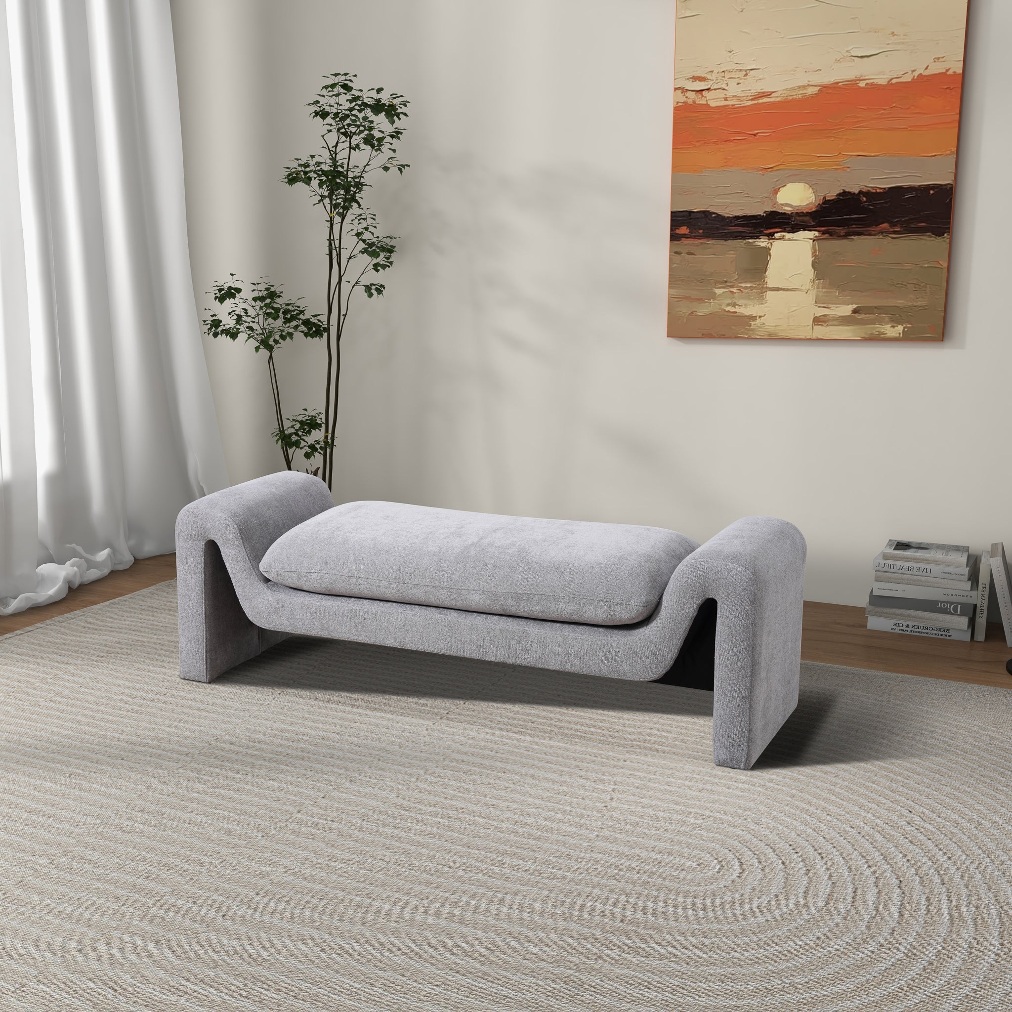 Verona Boucle Bench - New York Modern Furniture