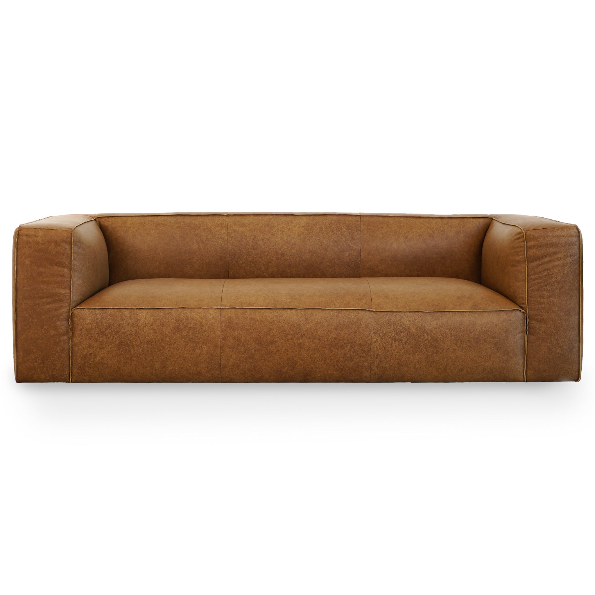 Warren Modern Luxury Genuine Leather Couch -  New York Modern Furniture