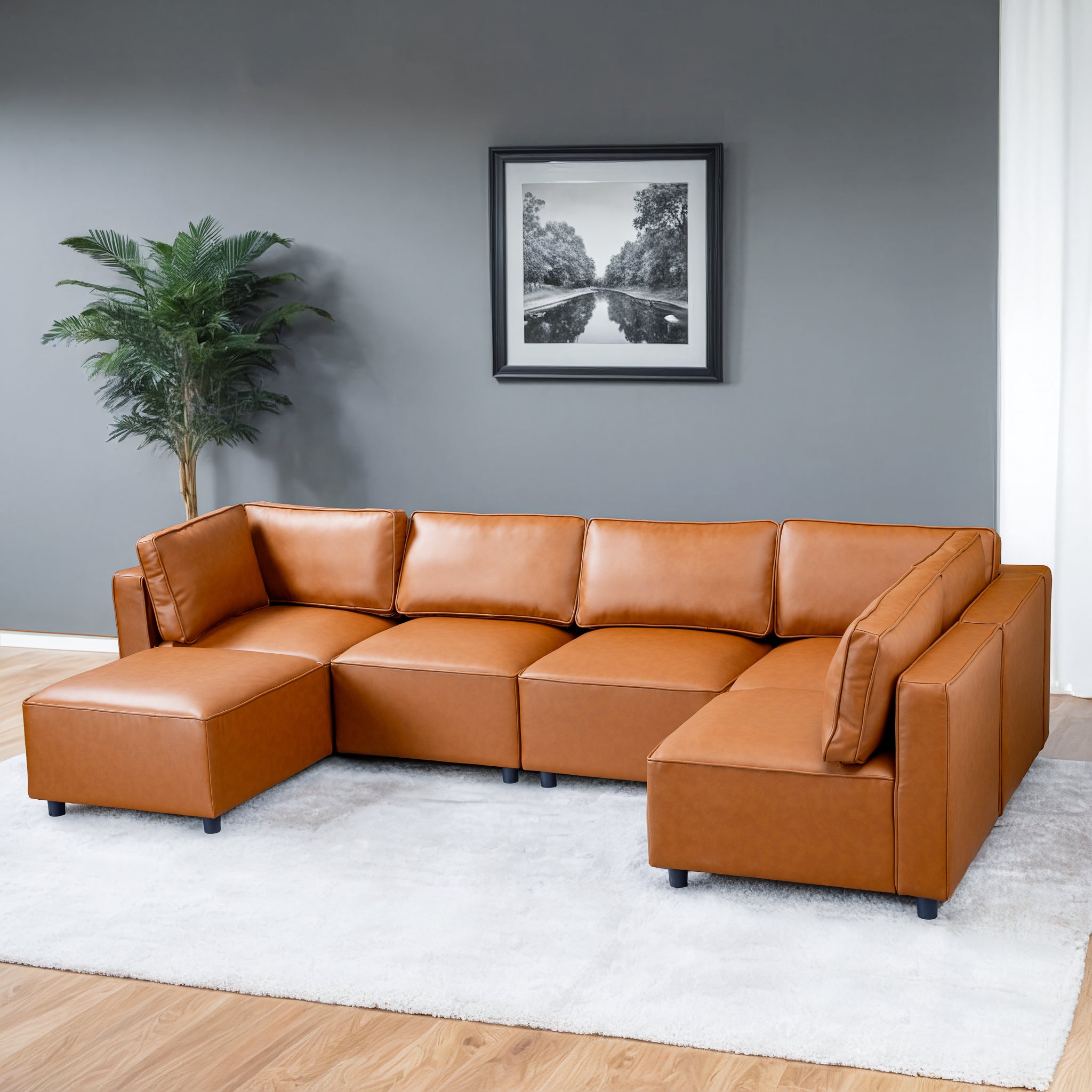 Wilton Vegan Leather Modular Sofa - New York Modern