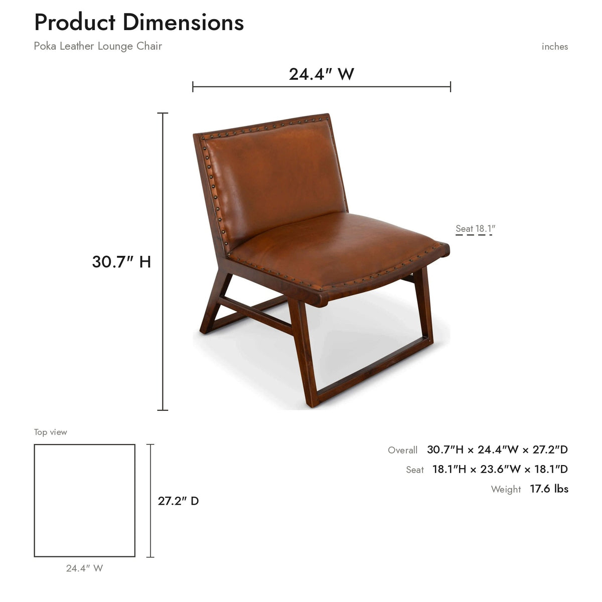 Product dimensions diagram