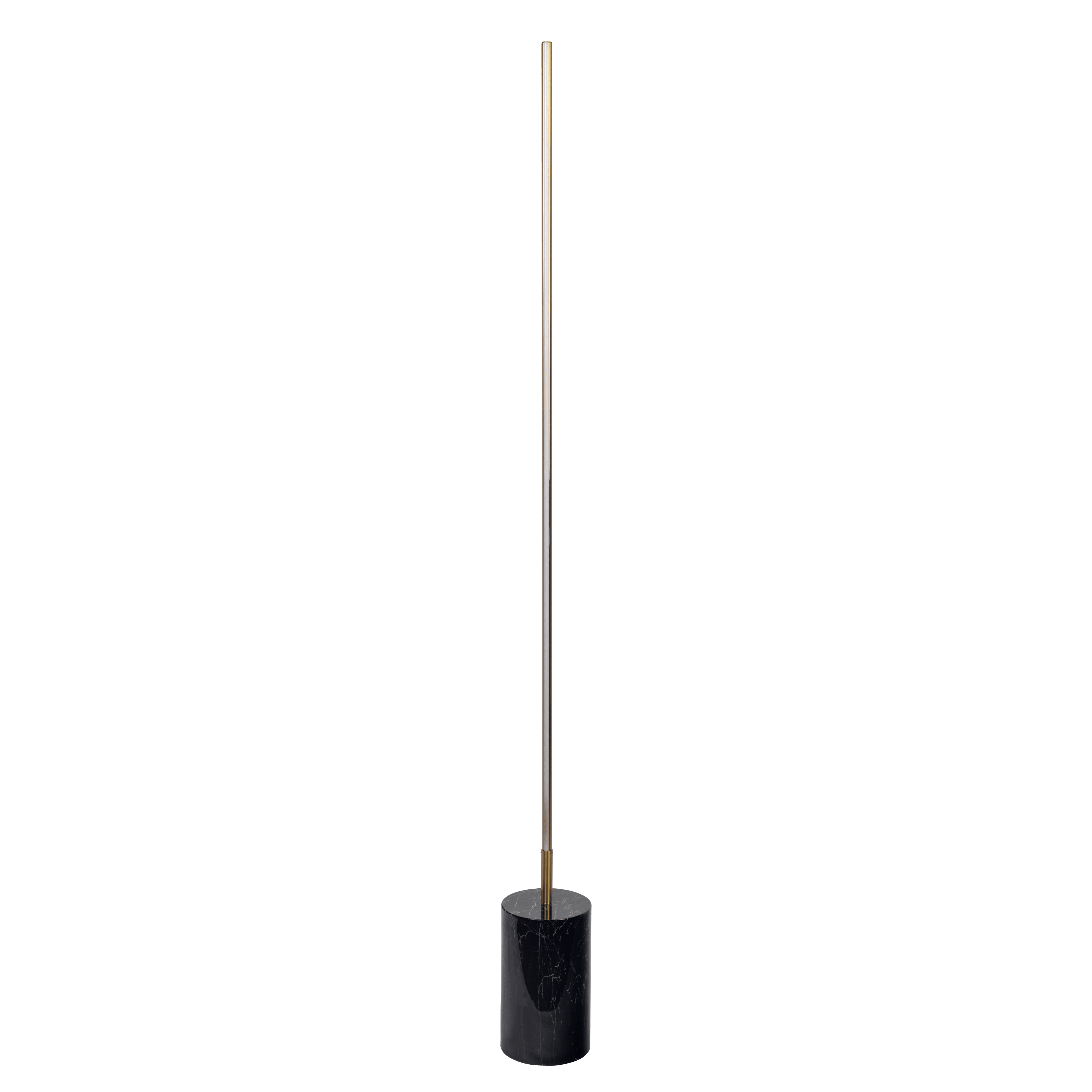 Nadia Brassed Gold LED Floor Lamp with On/Off Switch Faux Marble Base