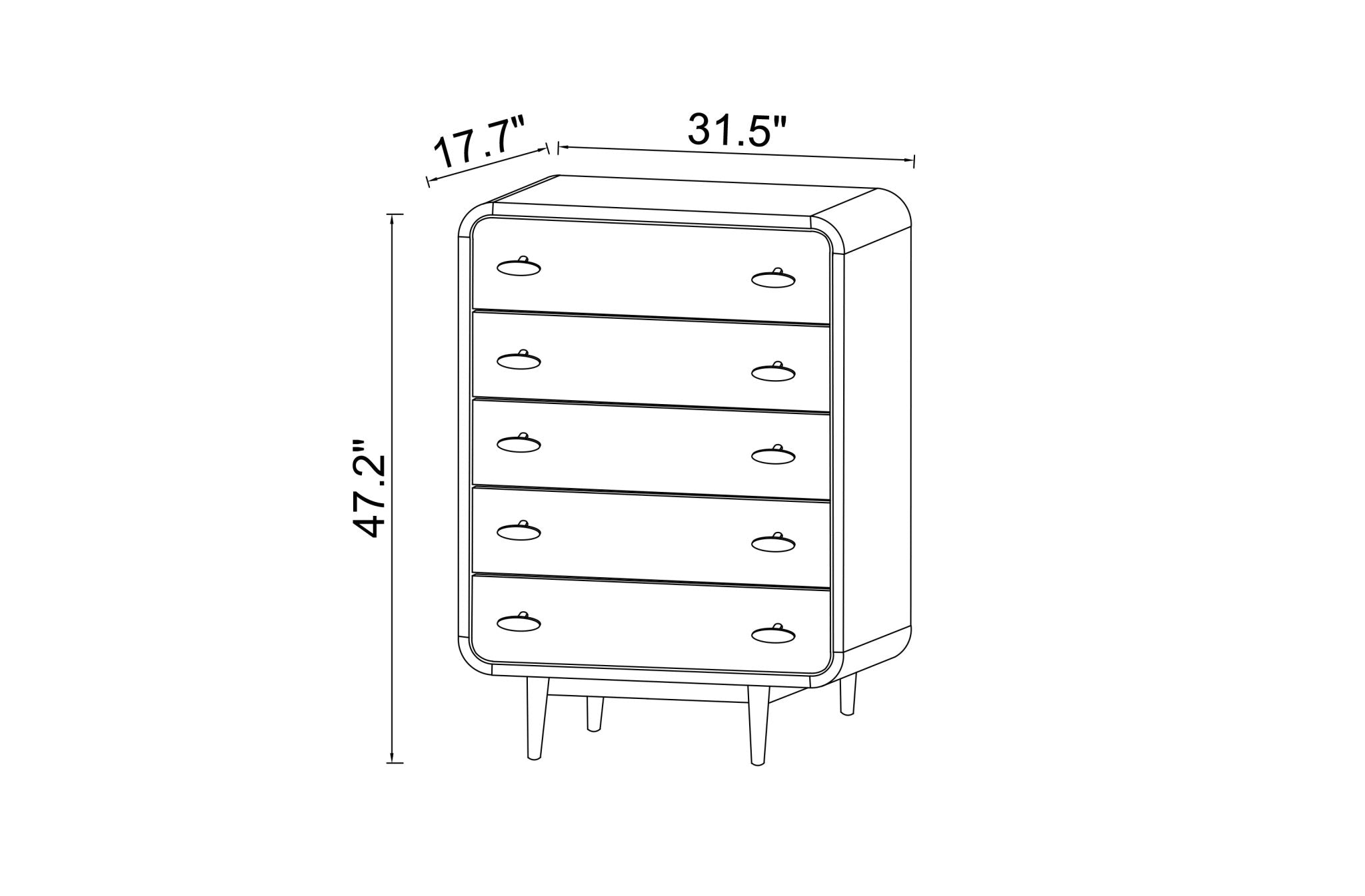 Stein Mid Century Modern Dresser 5 Drawers