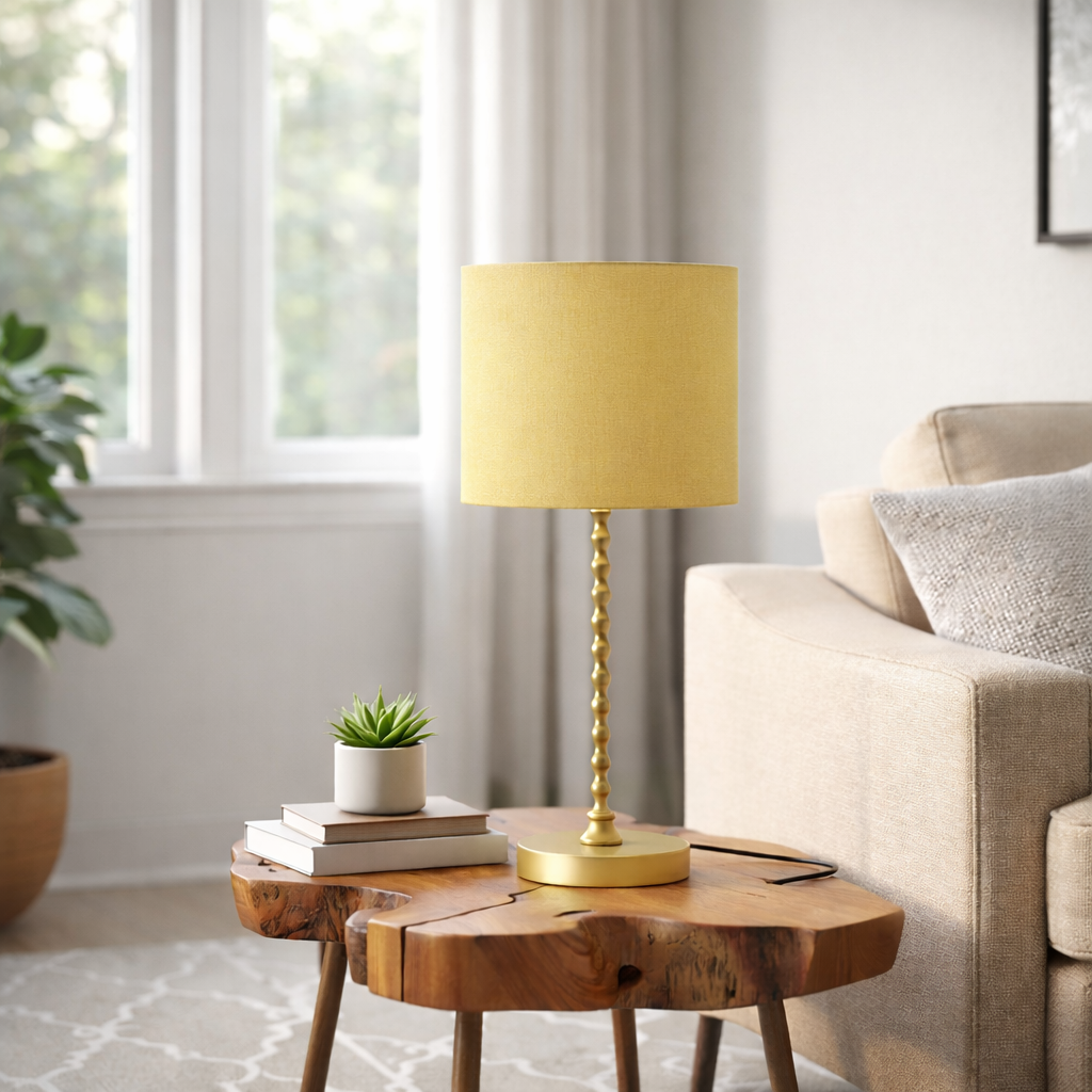Torch Ochre Gold Painted Table Lamp