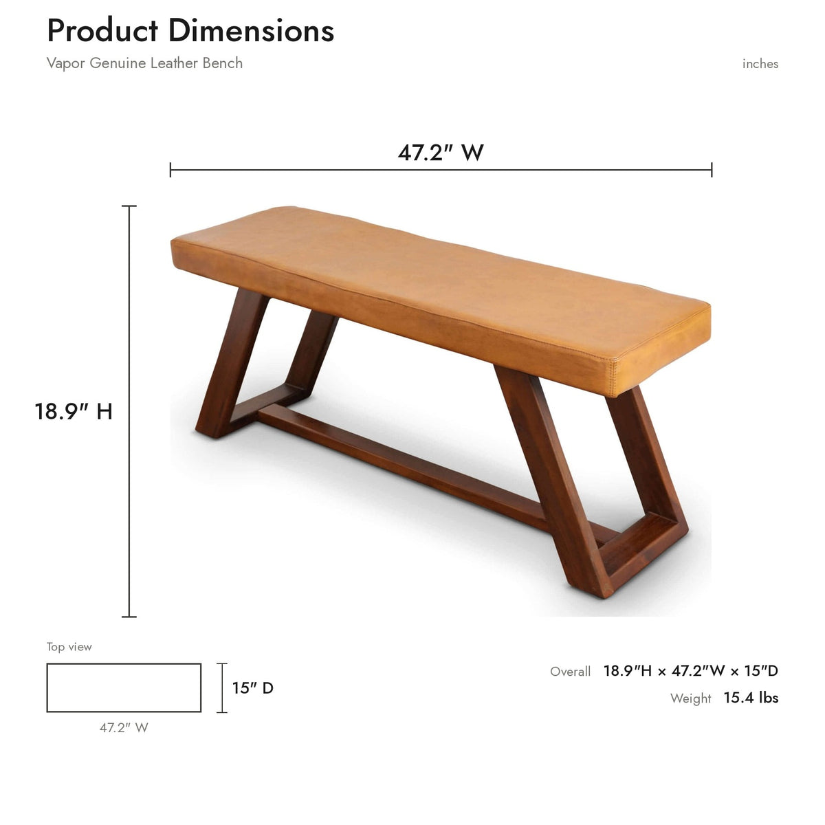 Product dimensions diagram