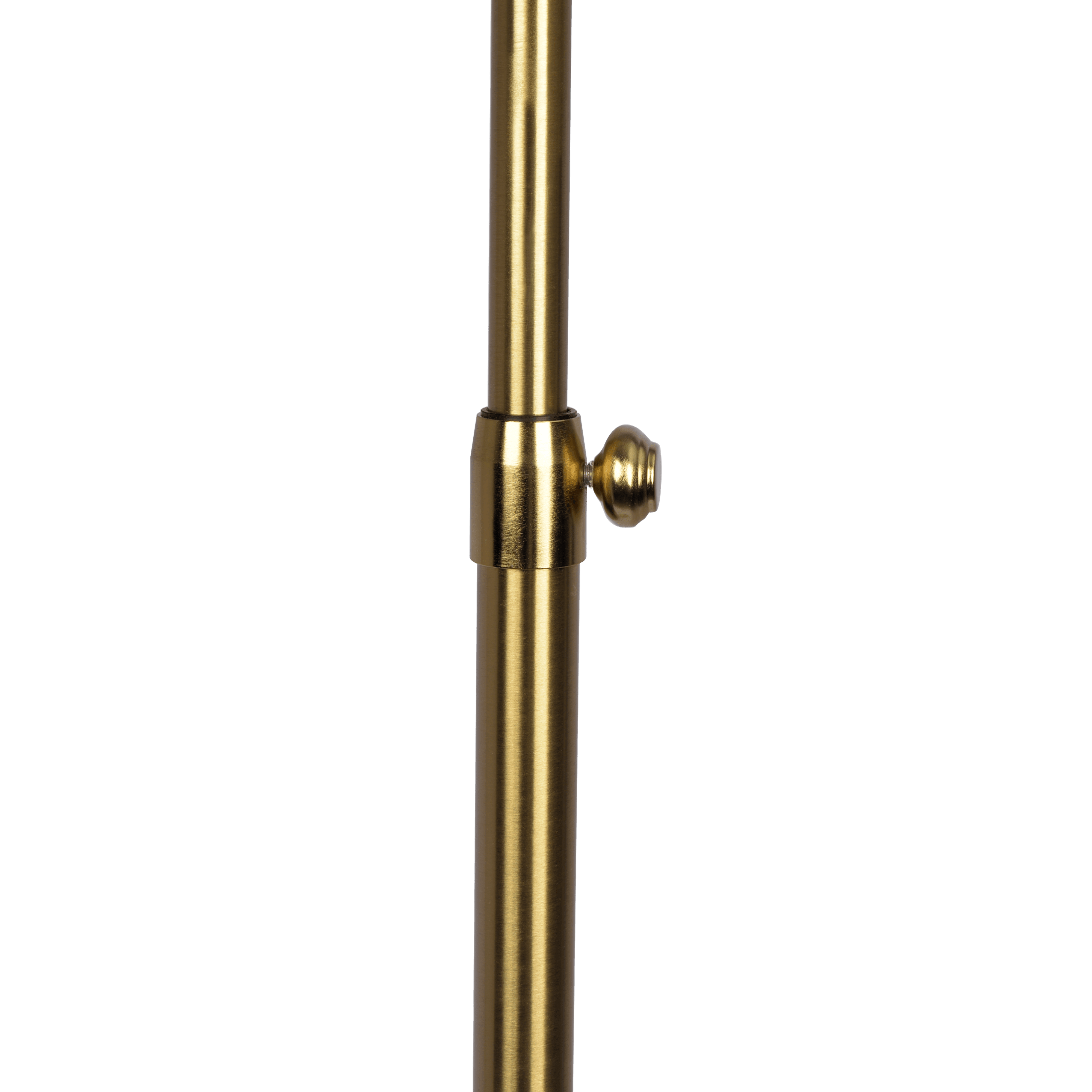 Wattson Brassed Gold Floor Lamp with On/Off Switch Adjustable Led Round Base