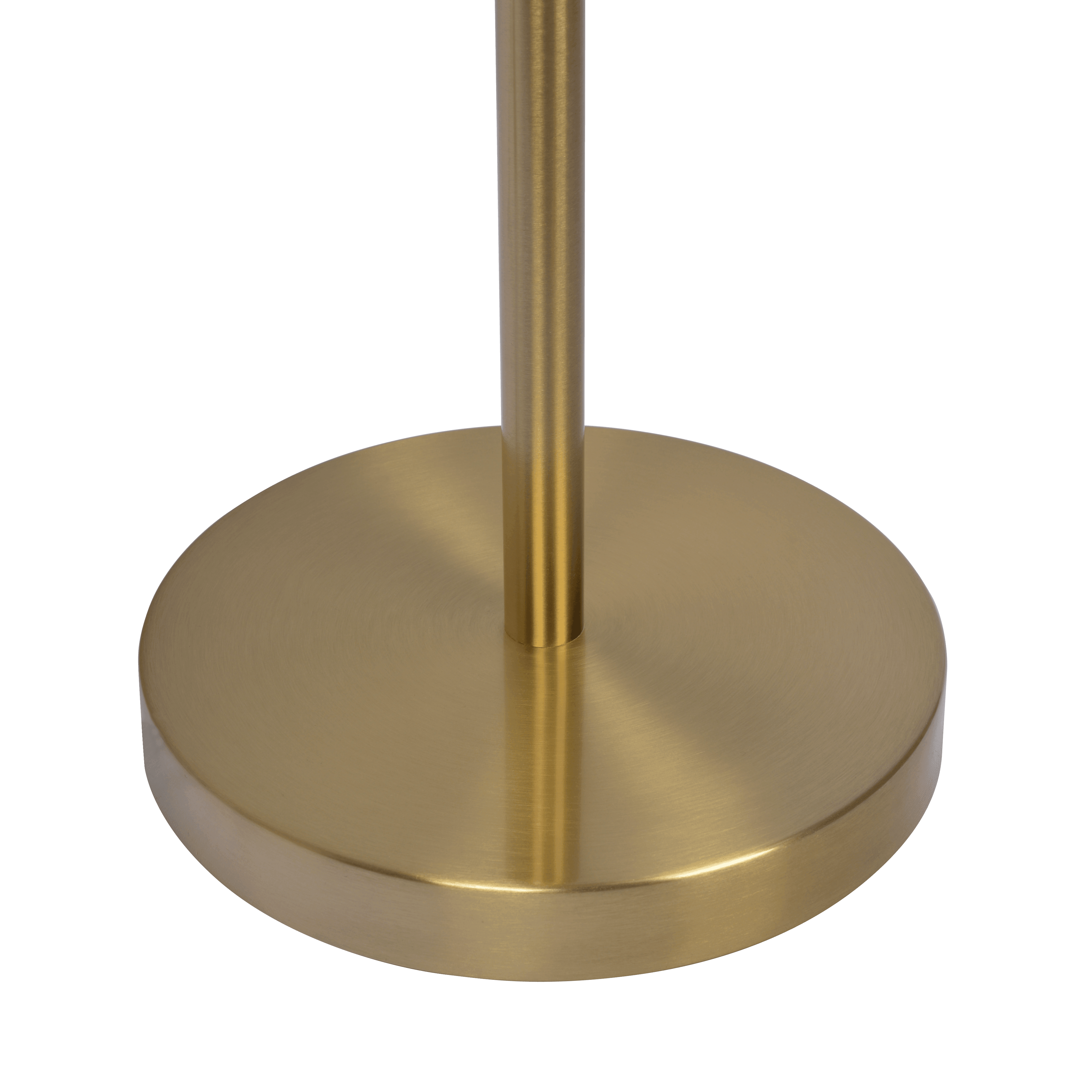 Wattson Brassed Gold Floor Lamp with On/Off Switch Adjustable Led Round Base